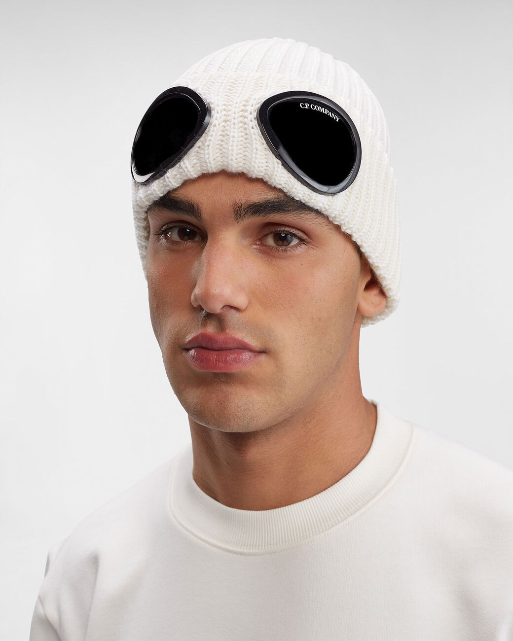 C.P. COMPANY Knit Cap in White
