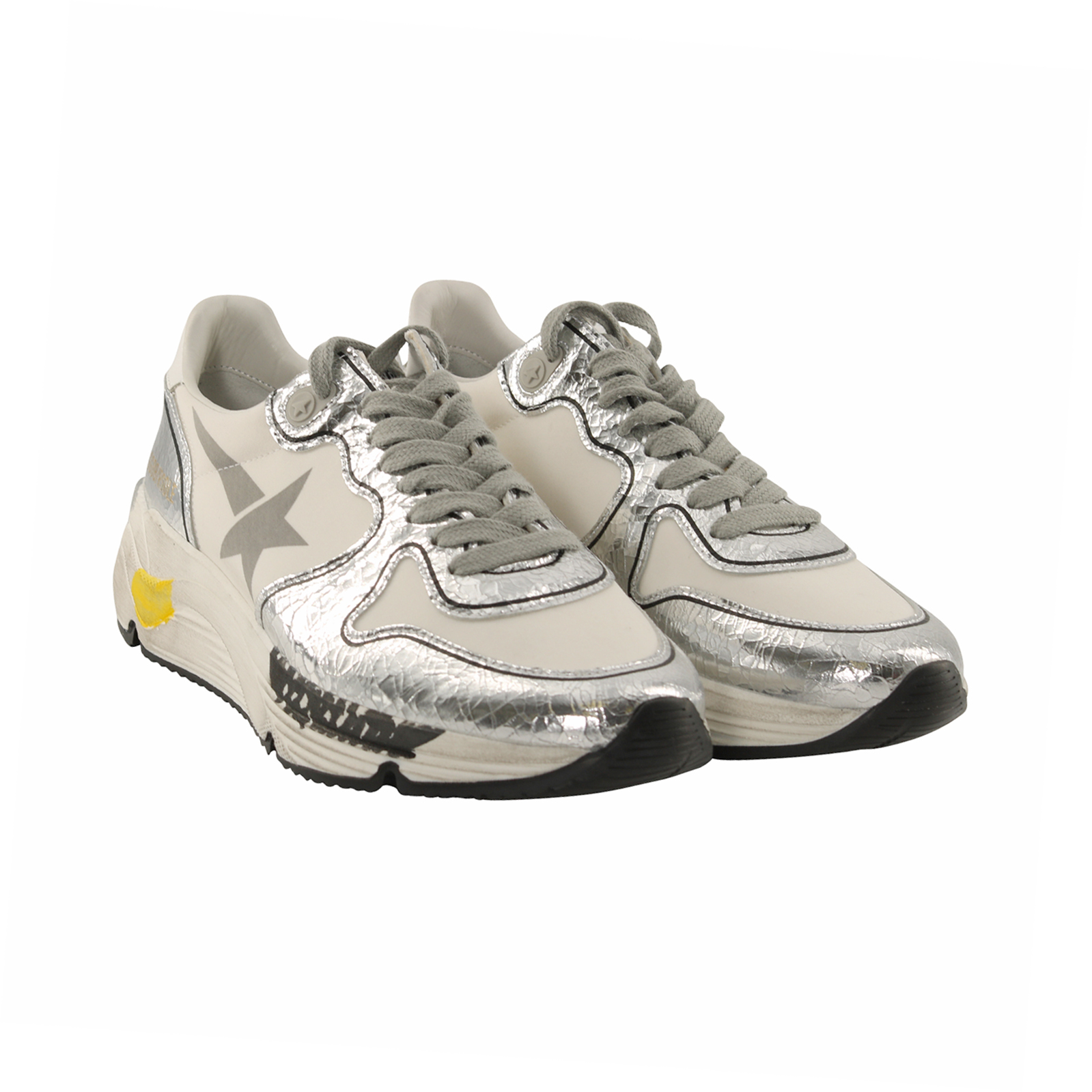 Golden Goose Sneaker Running White/Silver