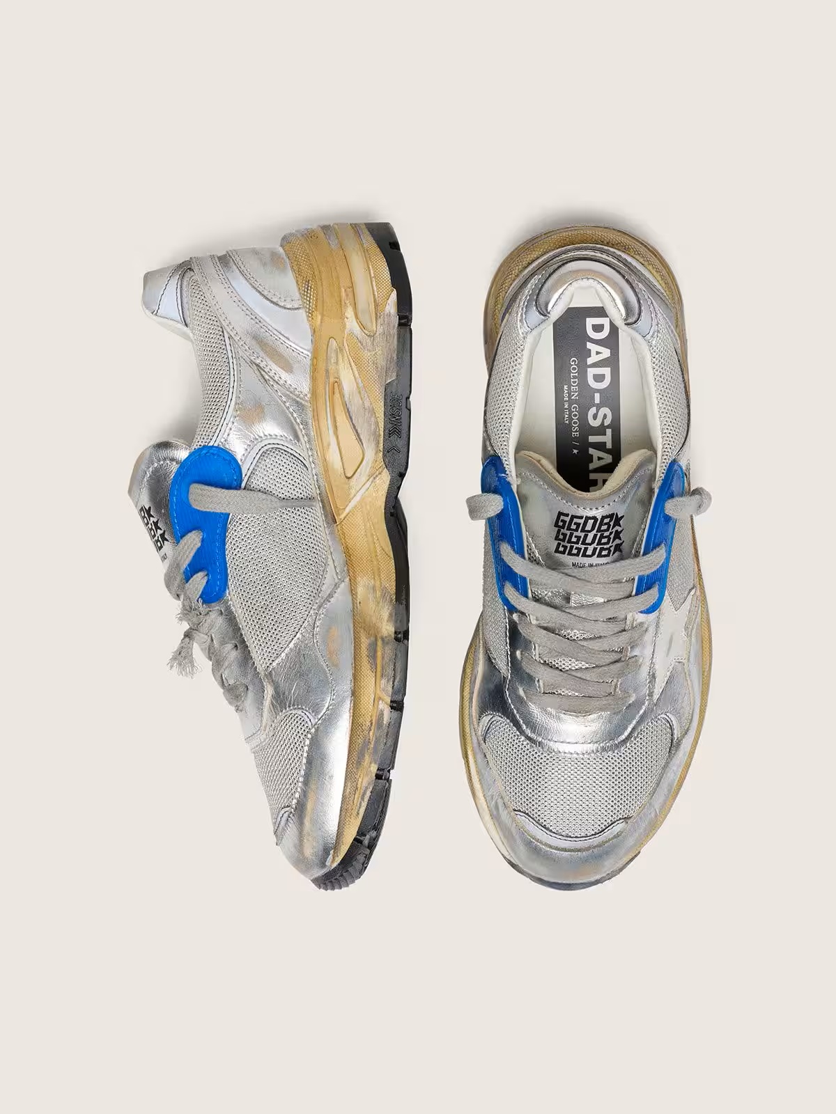 GOLDEN GOOSE Running Dad Star in Silver