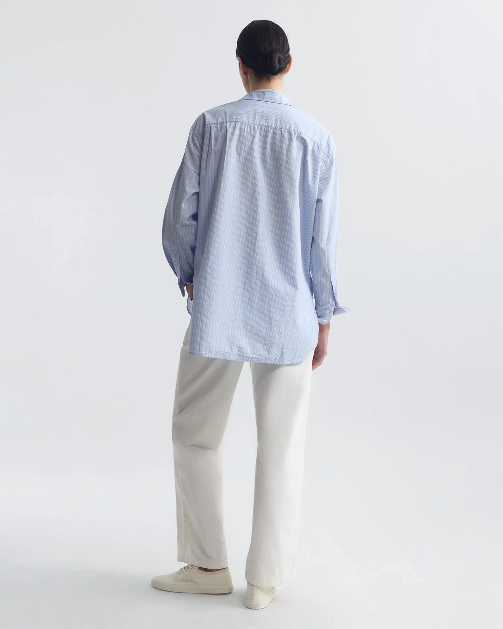 NILI LOTAN Striped Yorke Shirt Light Blue