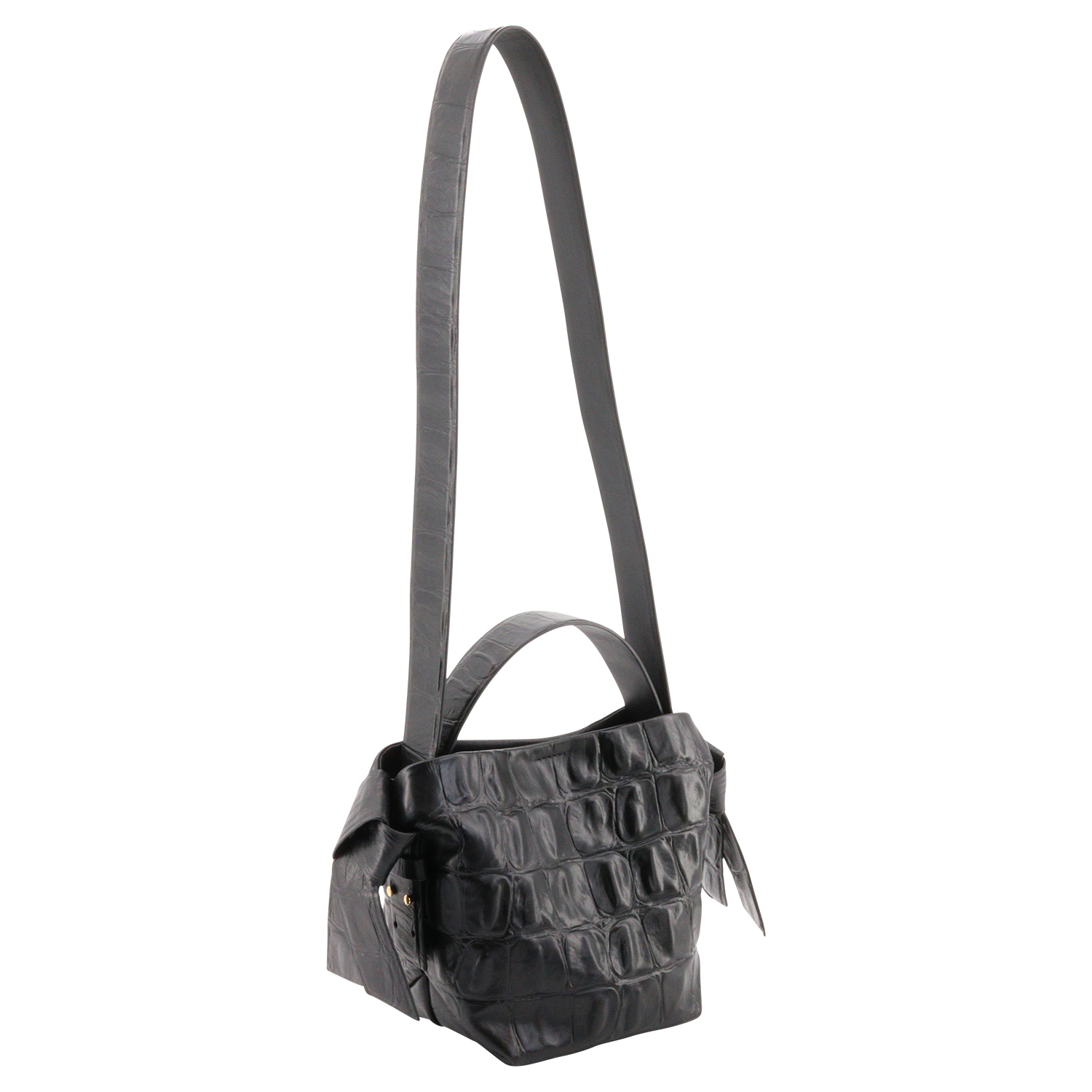 Acne Studios Bag Musubi Mini Croco Black