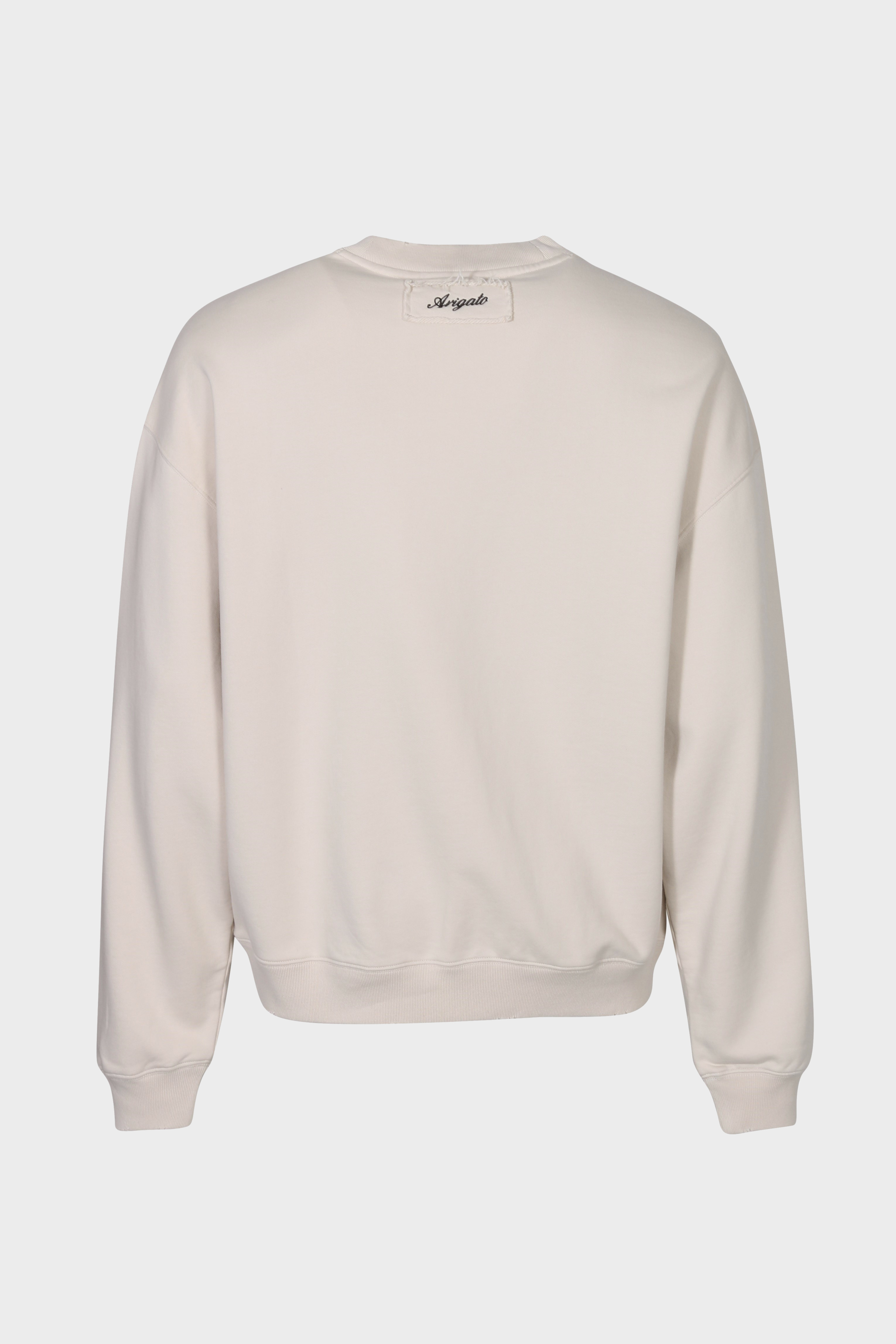 White distressed sweatshirt hotsell