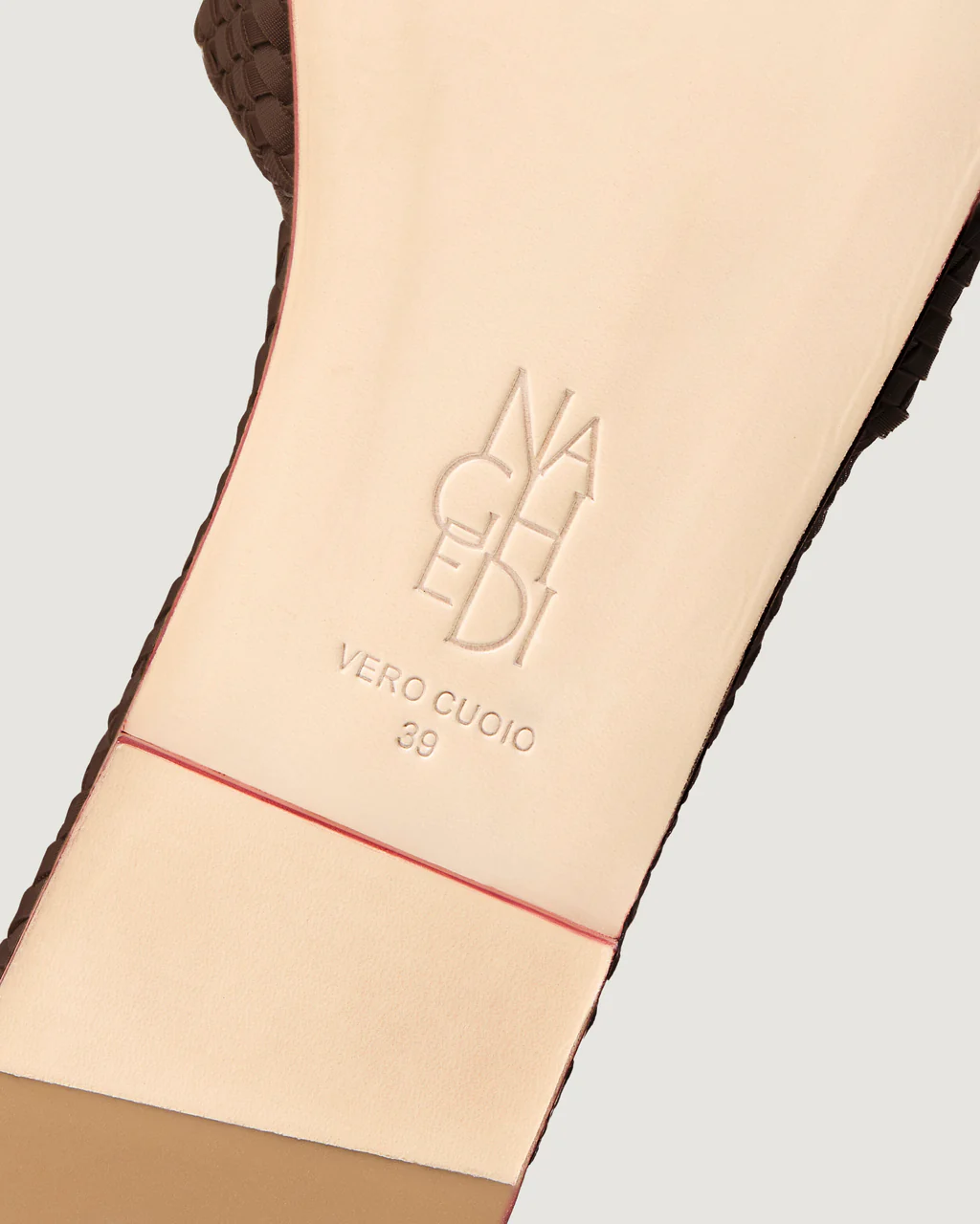 NAGHEDI Handwoven St.Barths Slide in Chocolate