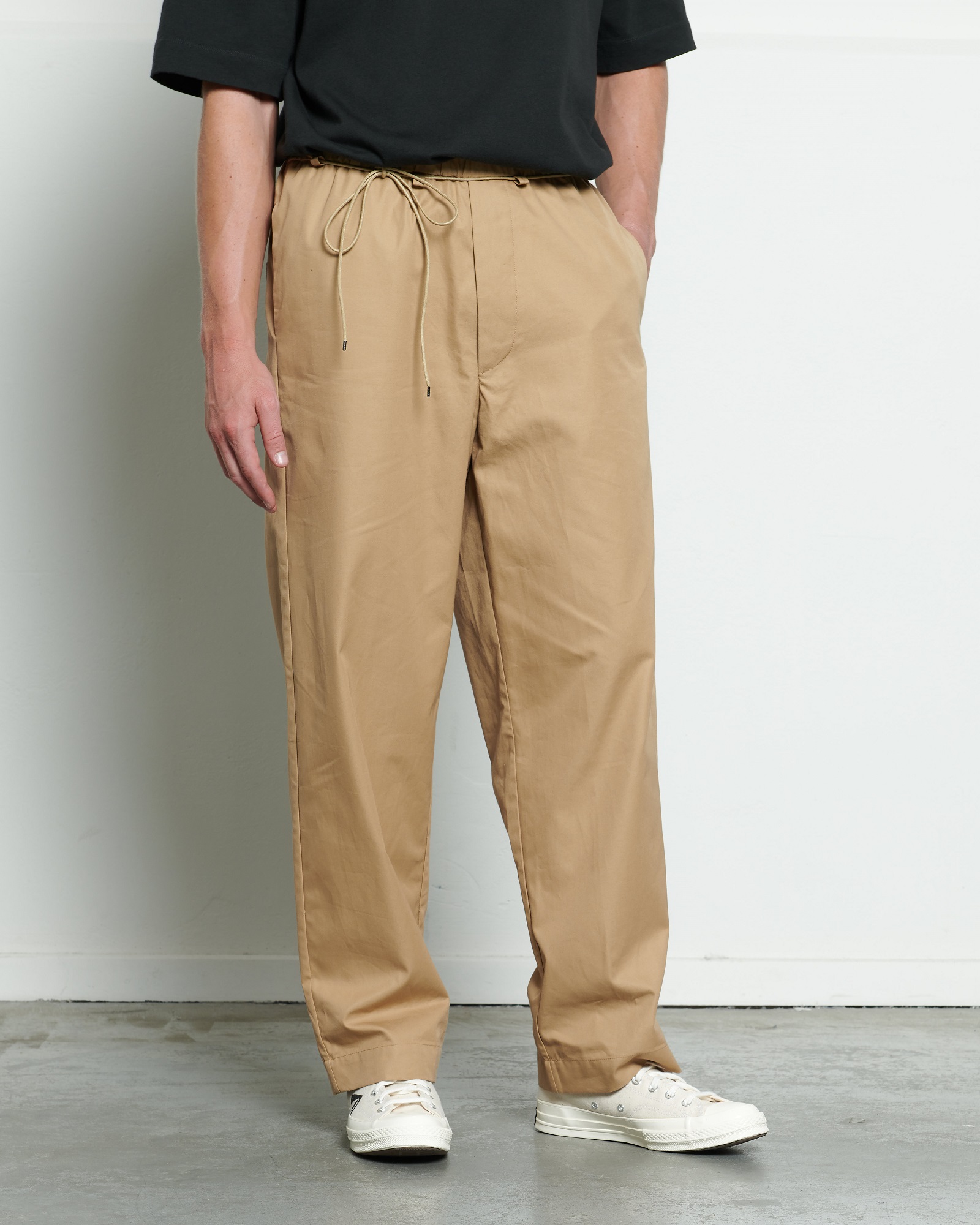 APPLIED ART FORMS Drawstring Pant in Khaki 46