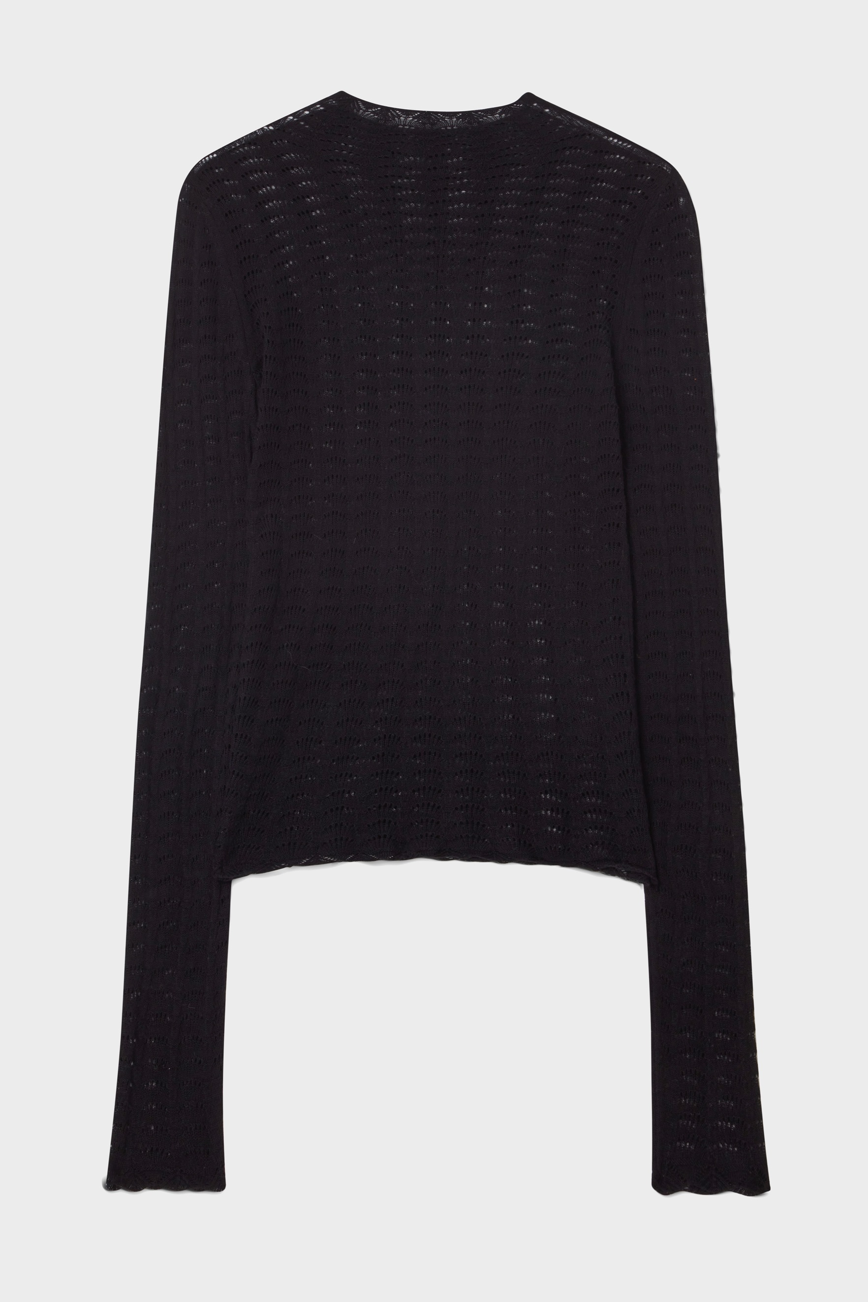 DAGMAR Lace Turtleneck Knit Sweater in Black