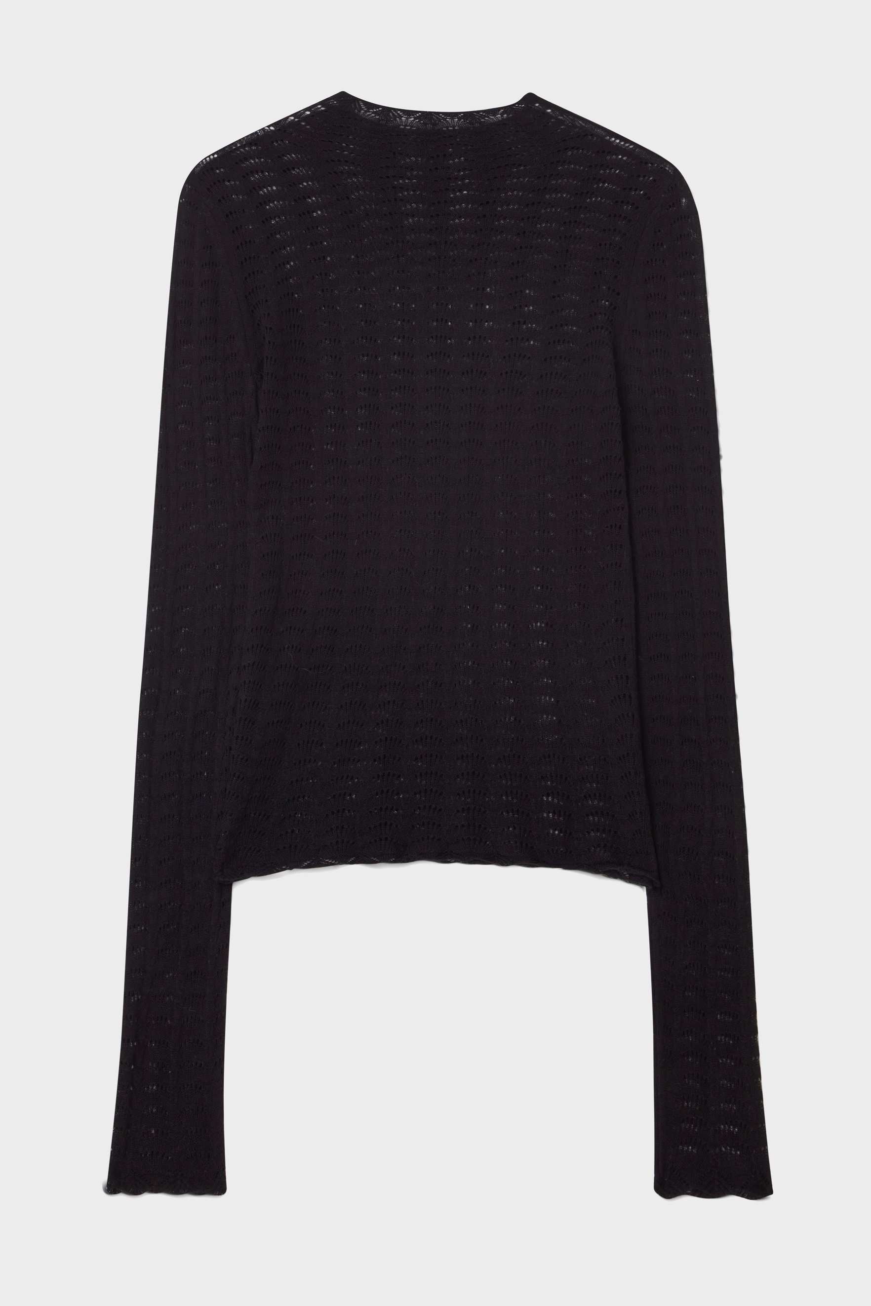 DAGMAR Lace Turtleneck Knit Sweater in Black M