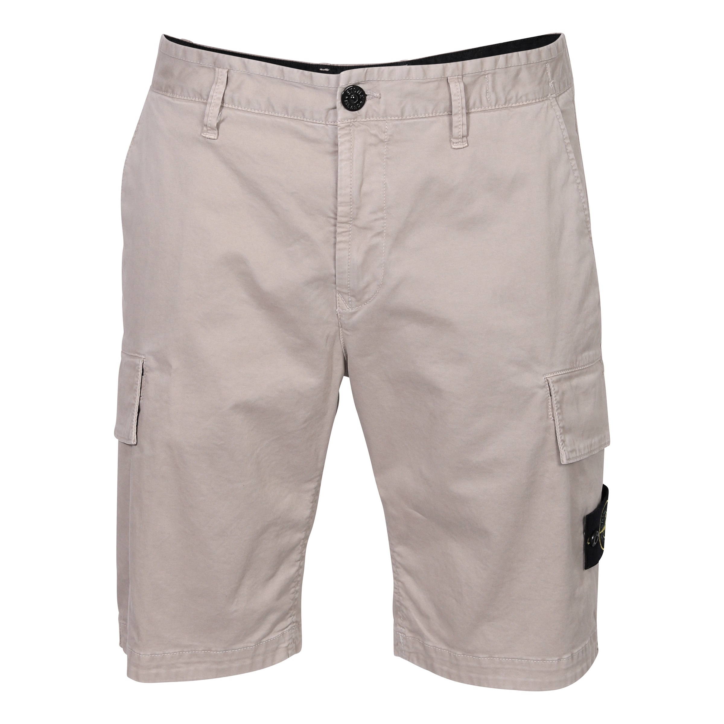 STONE ISLAND Bermuda Slim Short in Washed Dove Grey