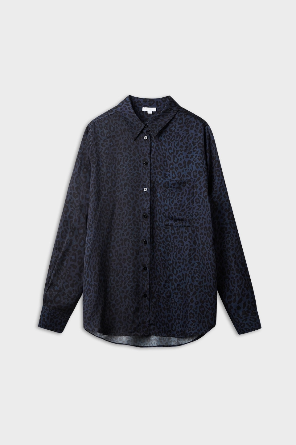 LALA BERLIN Viscose Blouse in Dark Navy Leo