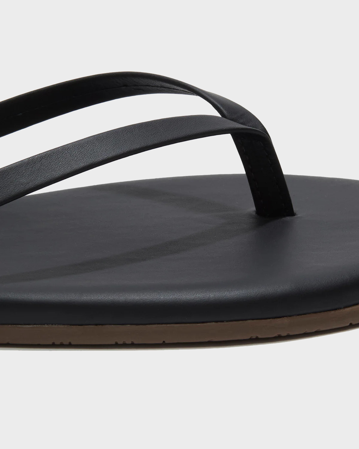 TKEES Lily Leather Flip Flop in Black