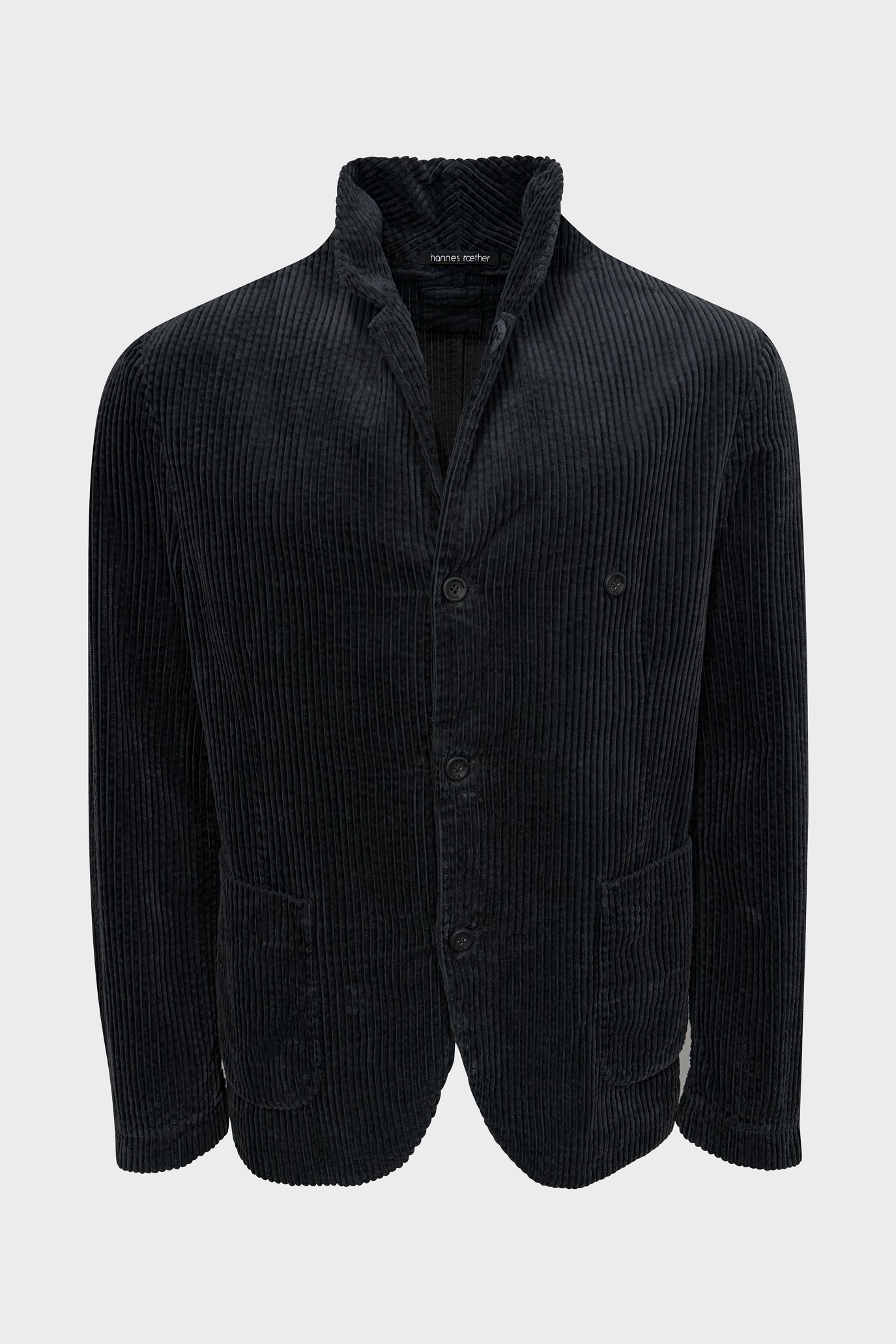 HANNES ROETHER Corduroy Jacket in Dark Grey