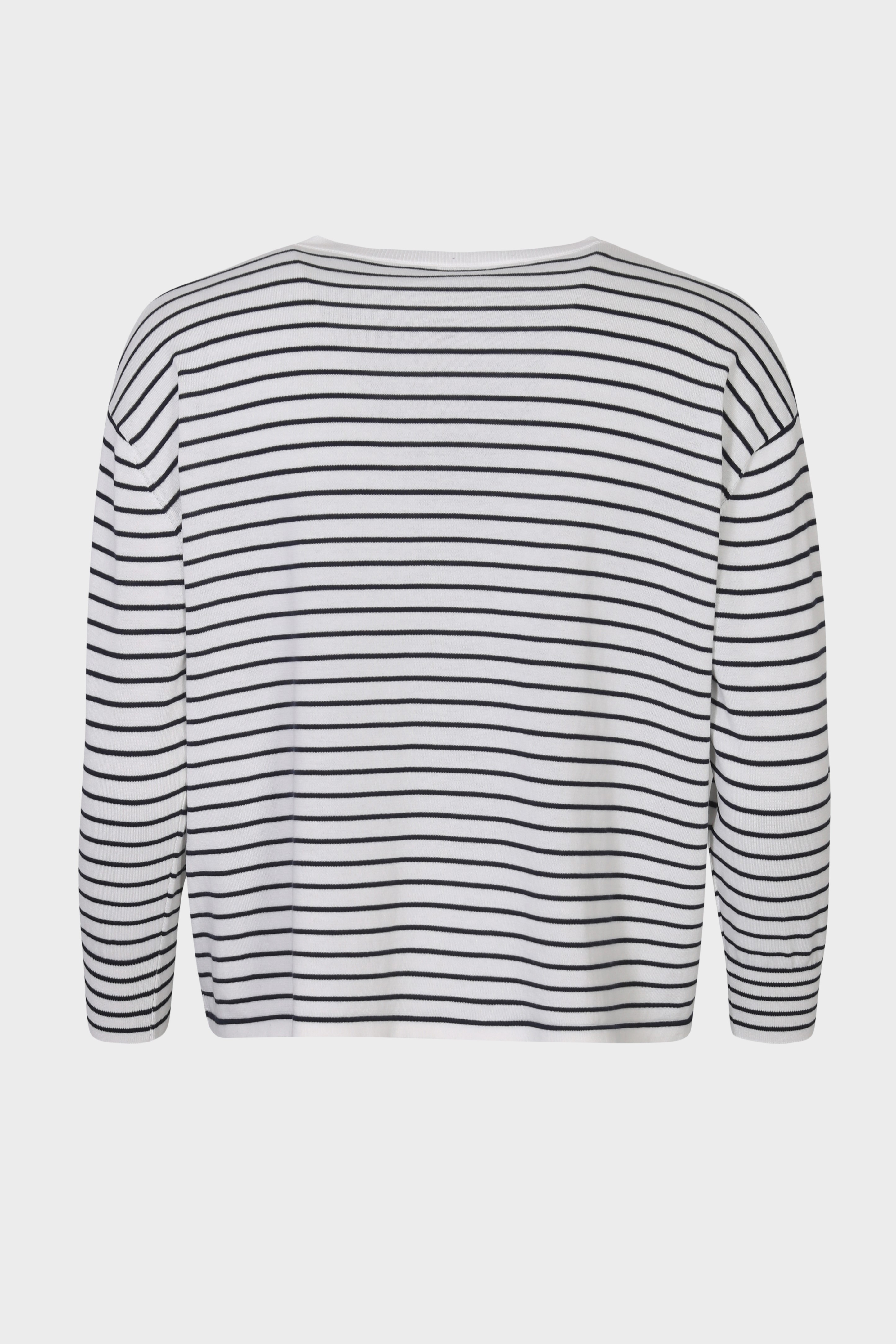 ASPESI Striped Cotton Sweater White/Navy IT40 / DE34