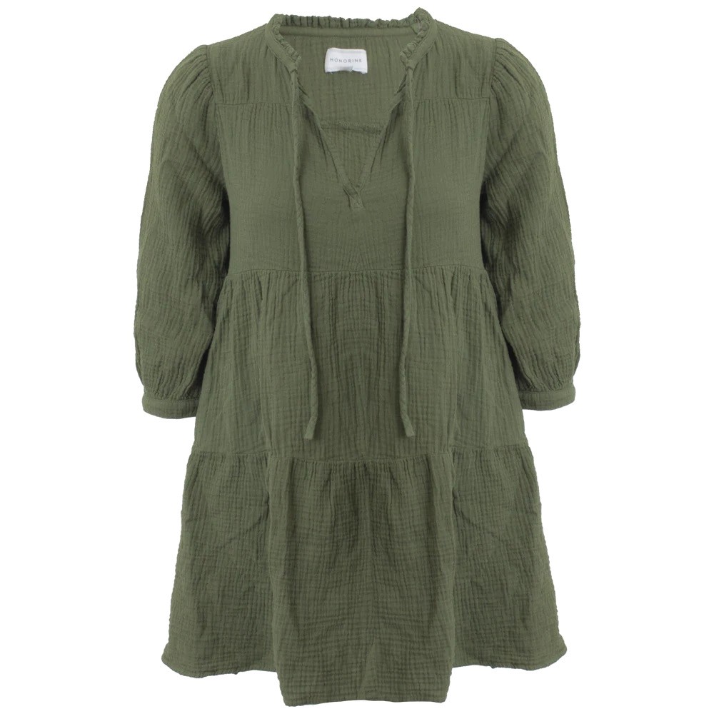 HONORINE Short Giselle Dress in Olive M