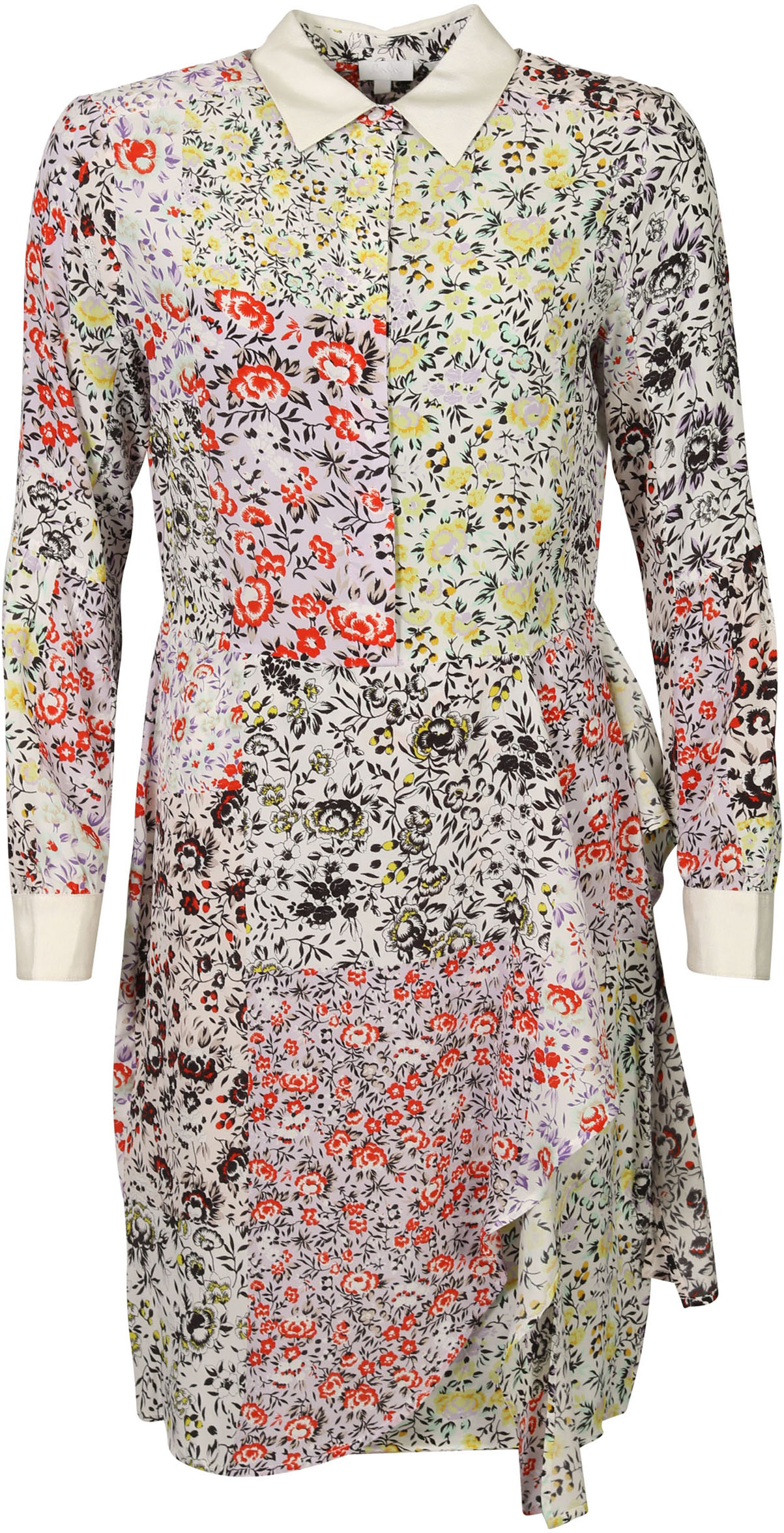 Lala Berlin Dress Dionne Oasis Patchwork Flowers Printed