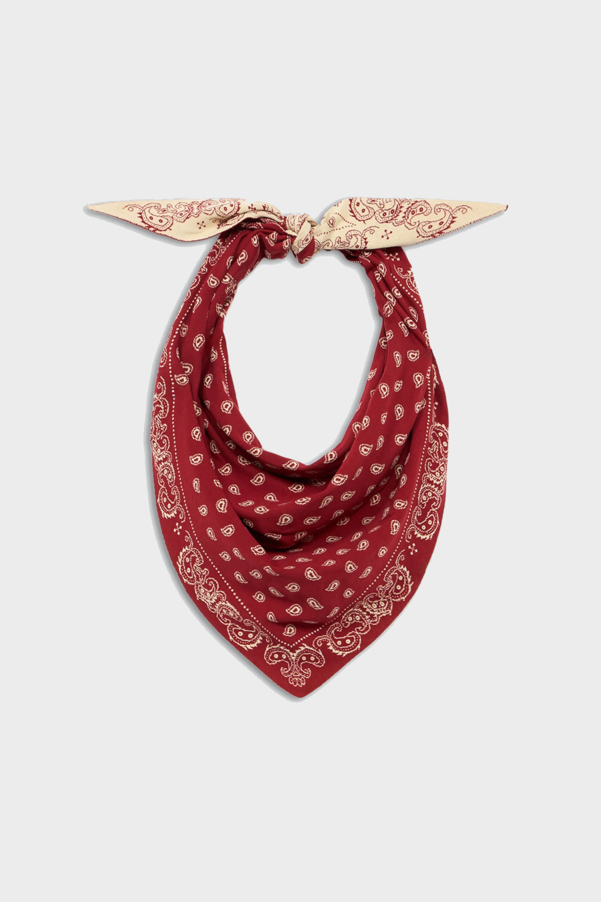 GUEST IN RESIDENCE Wild Rag Scarf in Carmine/Butter