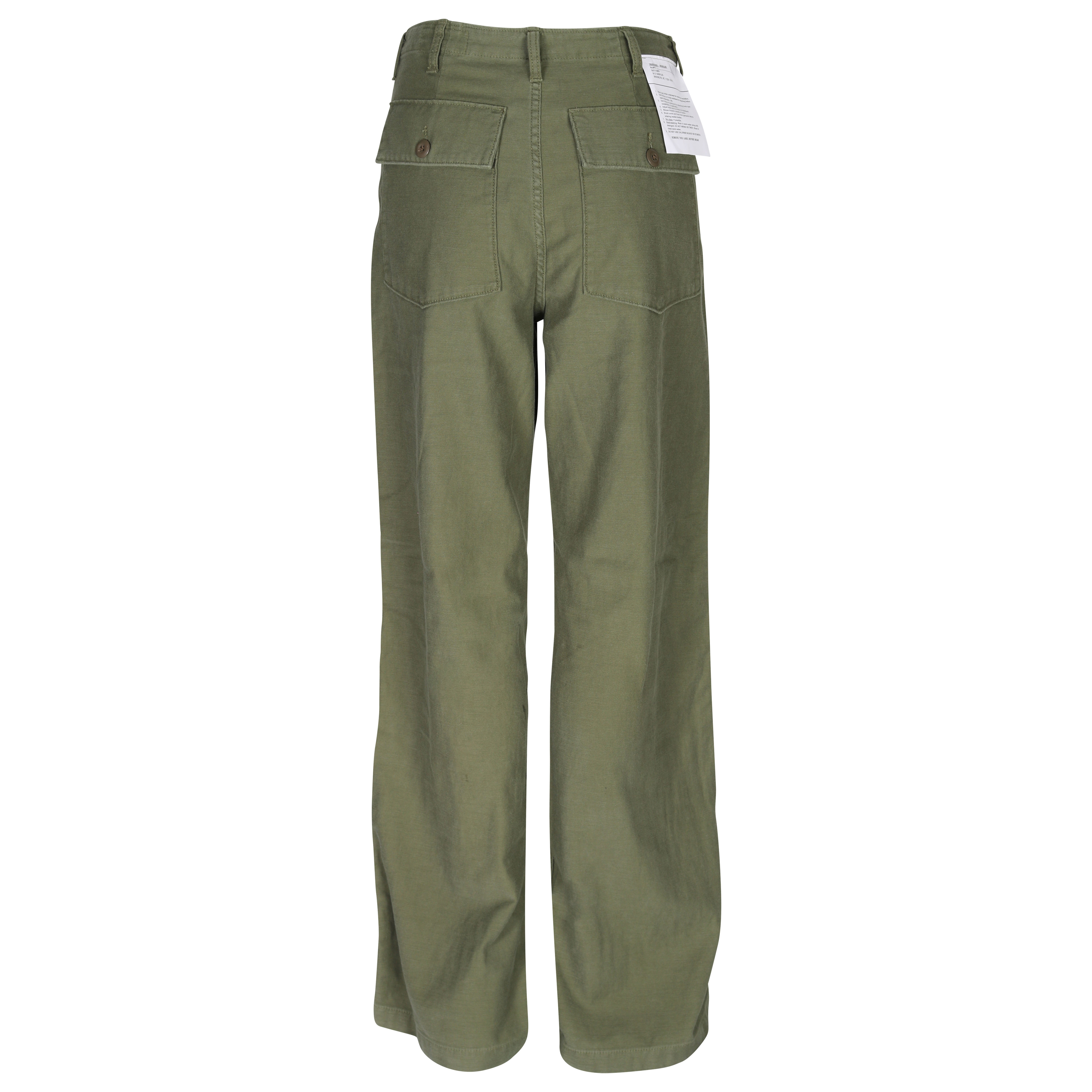 R13 Wide Leg Utility Pant in Olive 28