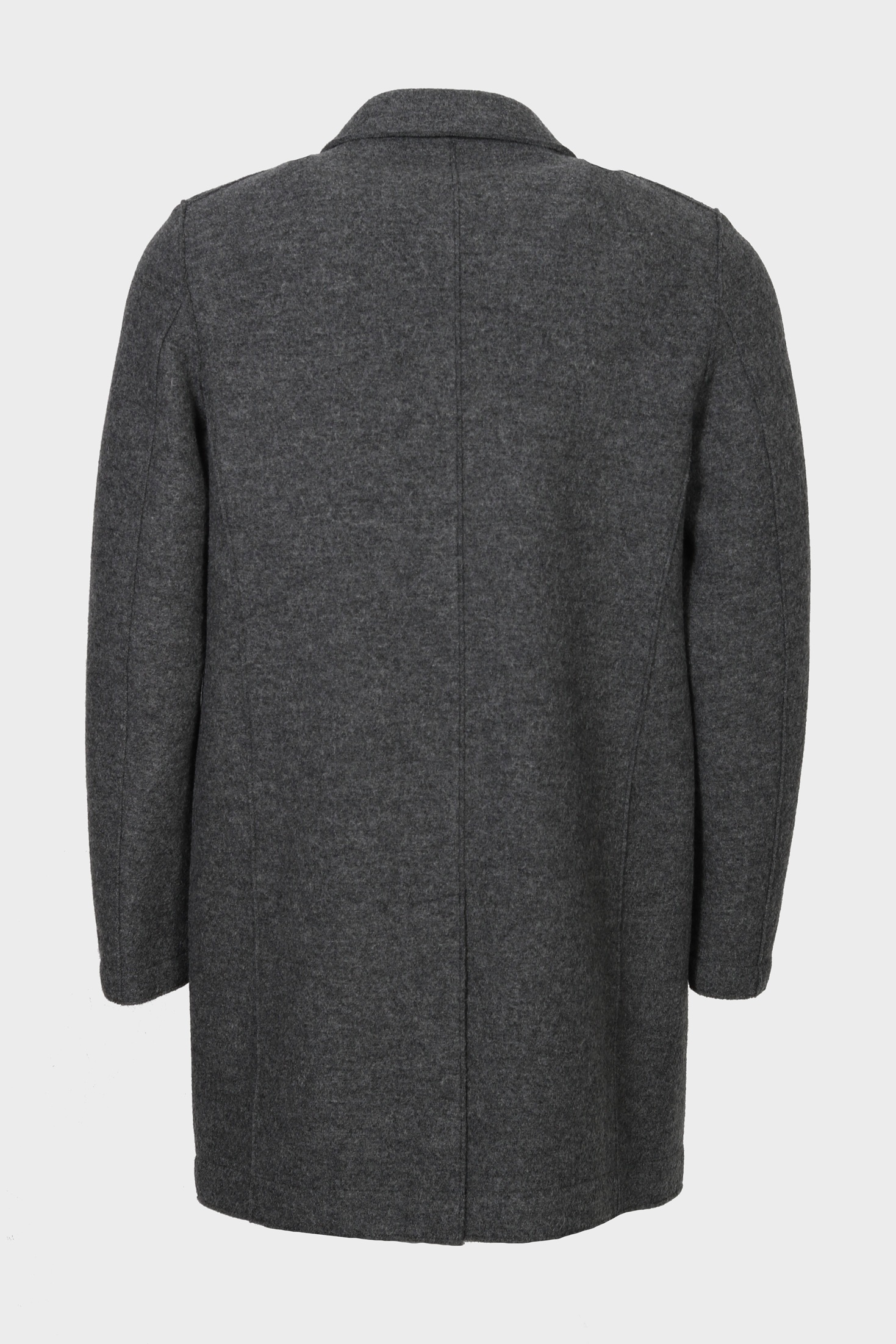 HARRIS WHARF LONDON Boxy Coat Boiled Wool in Grey Melange