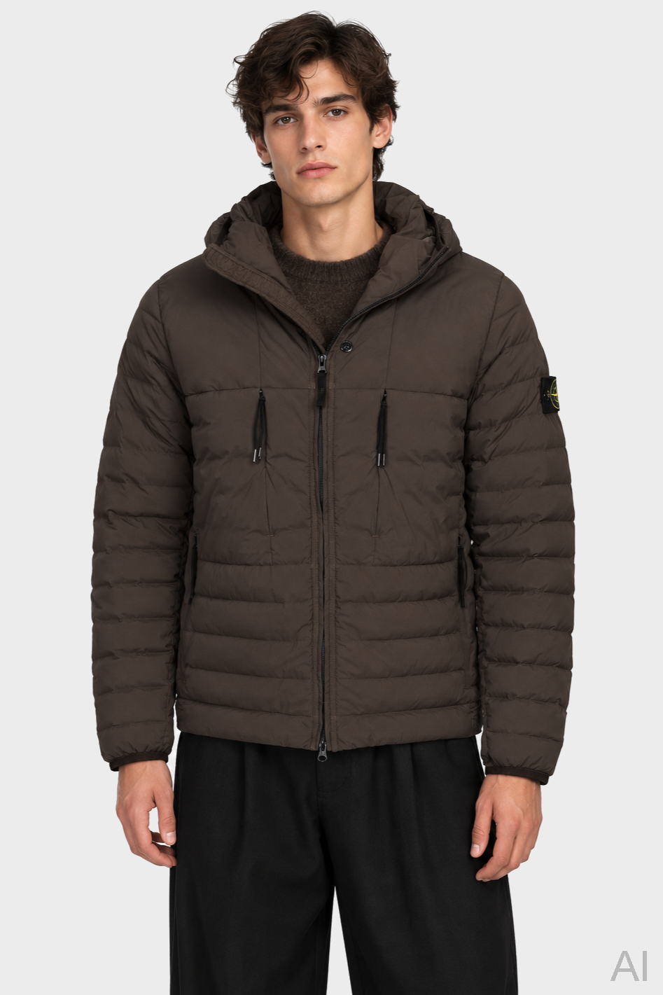 STONE ISLAND Nylon Down-TC Jacket in Dark Olive