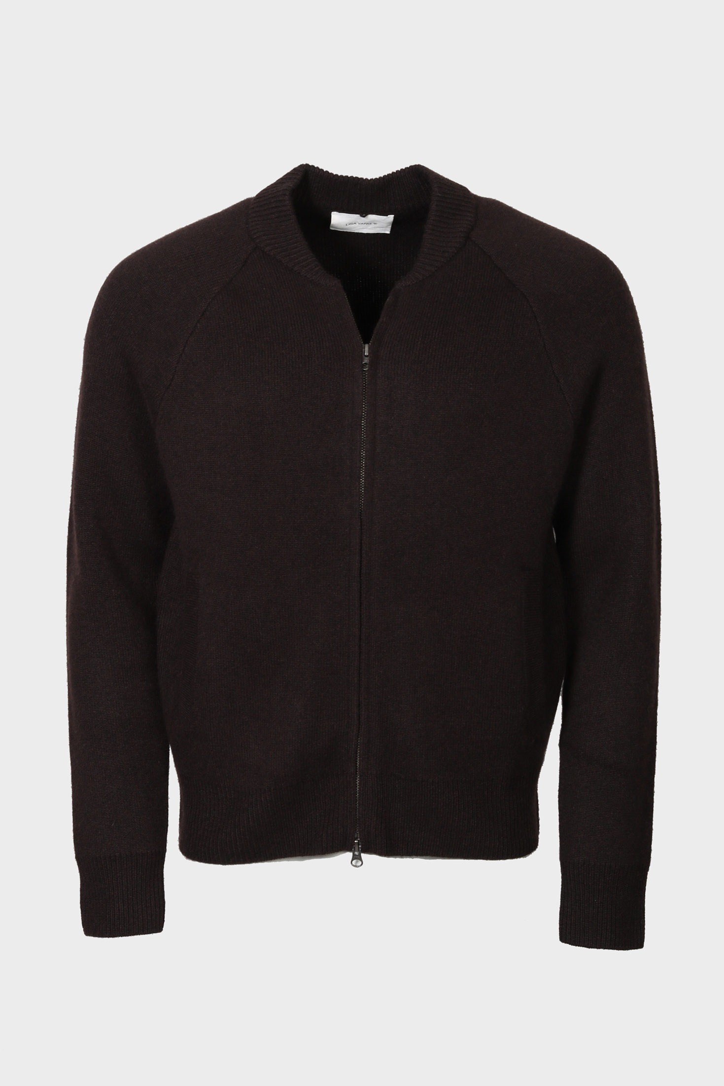 LISA YANG Fionn Cardigan Jacket in Dark Brown