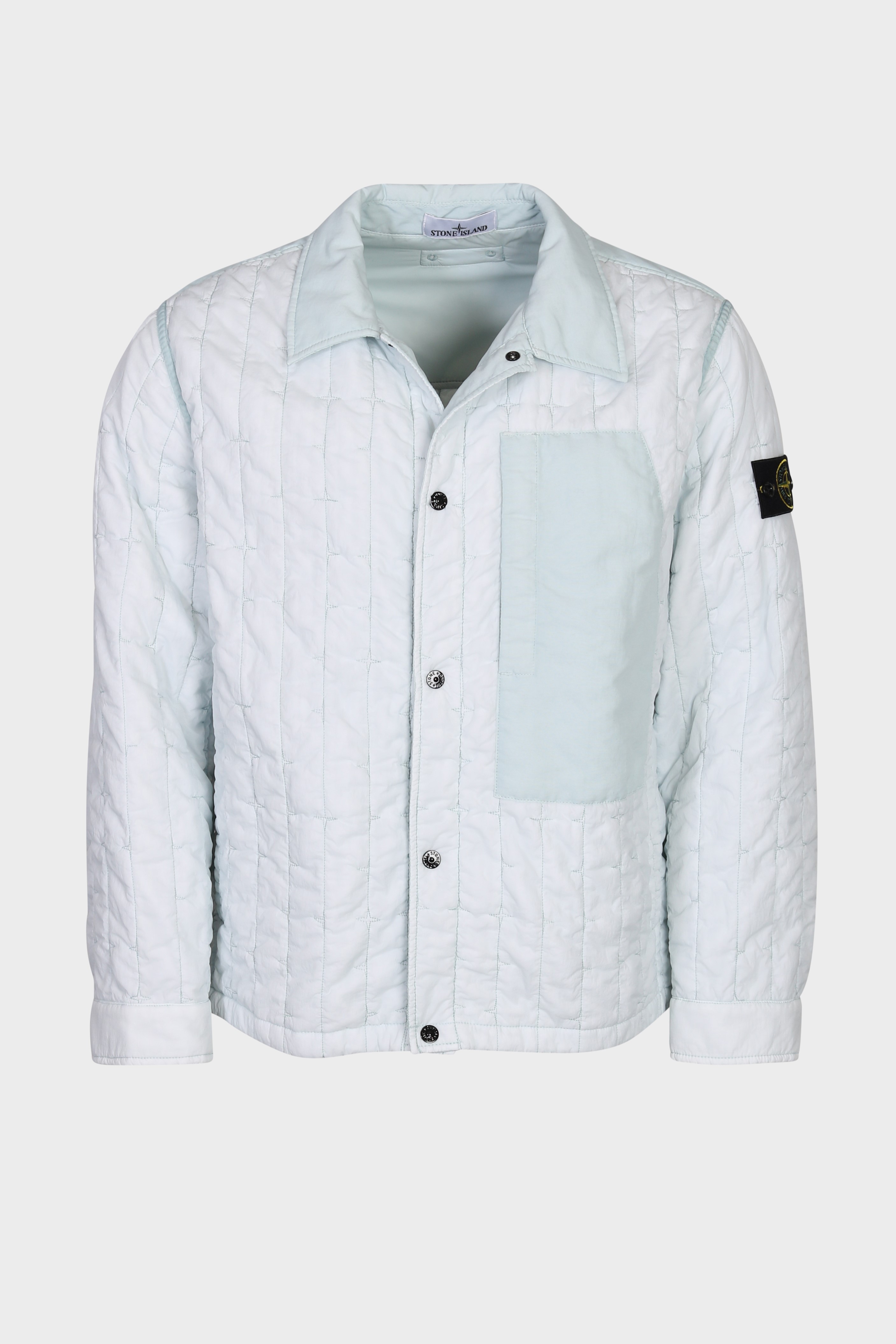 STONE ISLAND Quilted Nylon Stella Jacket in Sky Blue S