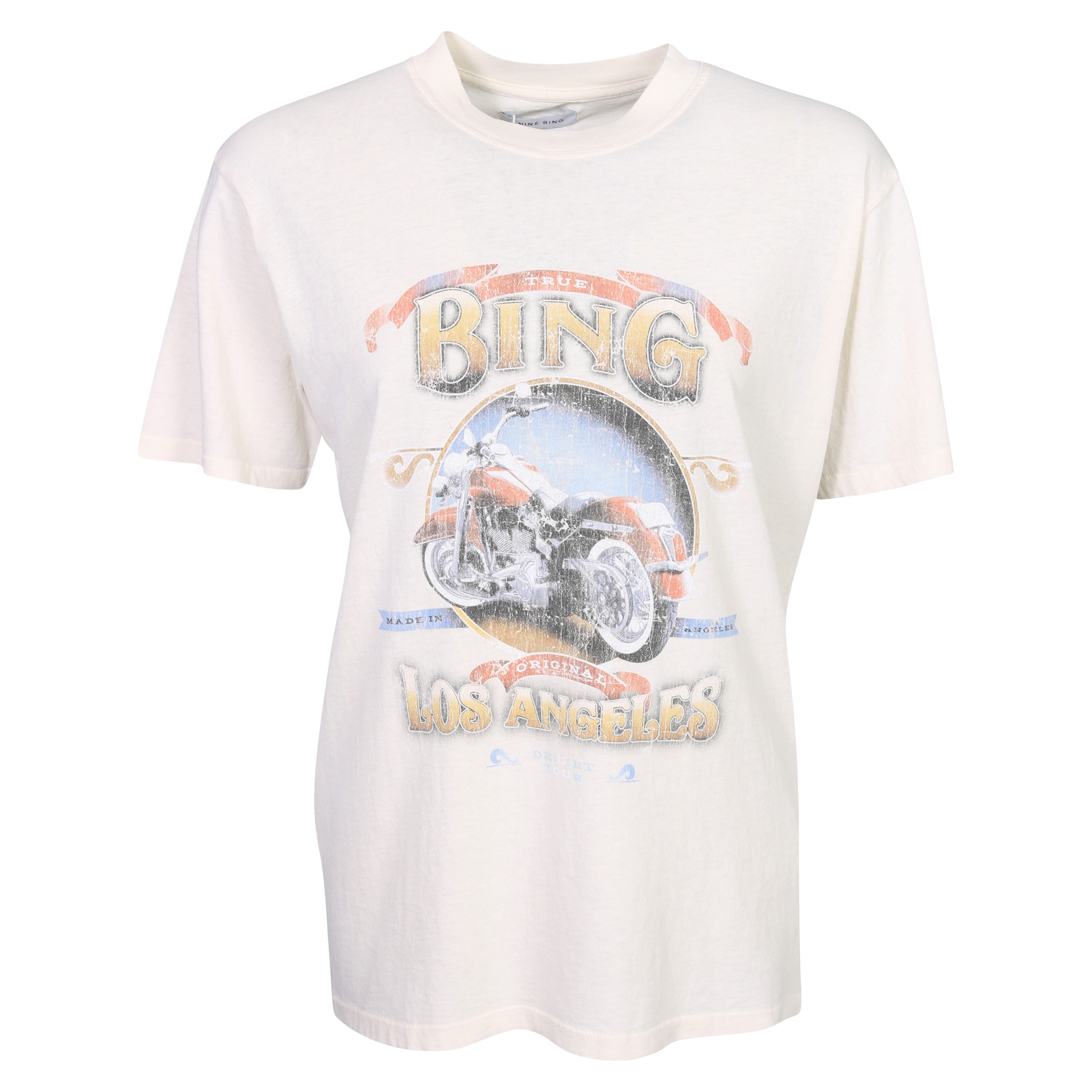 Anine Bing Lili Tee Biker in Cream L