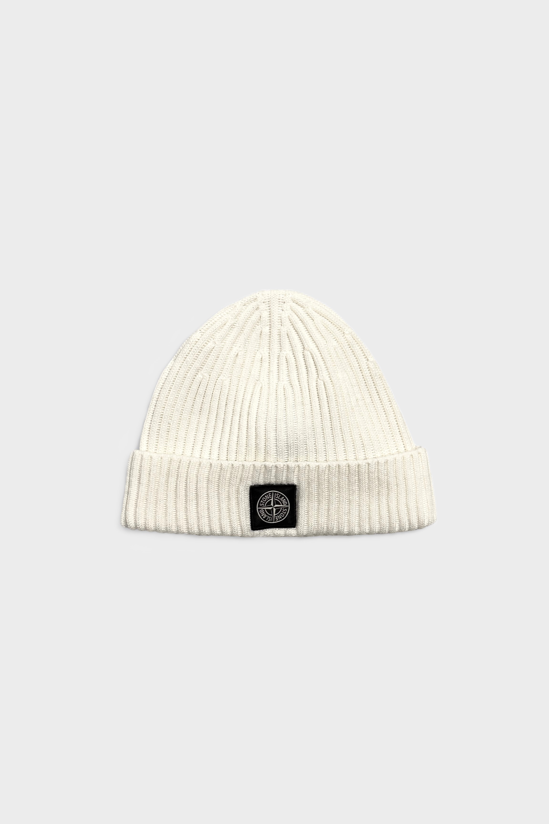 STONE ISLAND Knit Beanie in Off White
