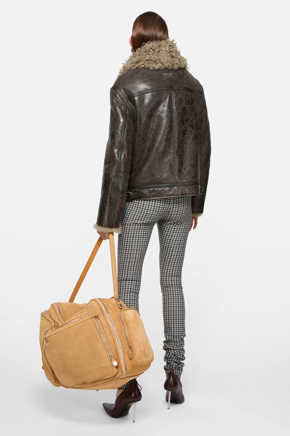 ACNE STUDIOS Shearling Jacket in Brown