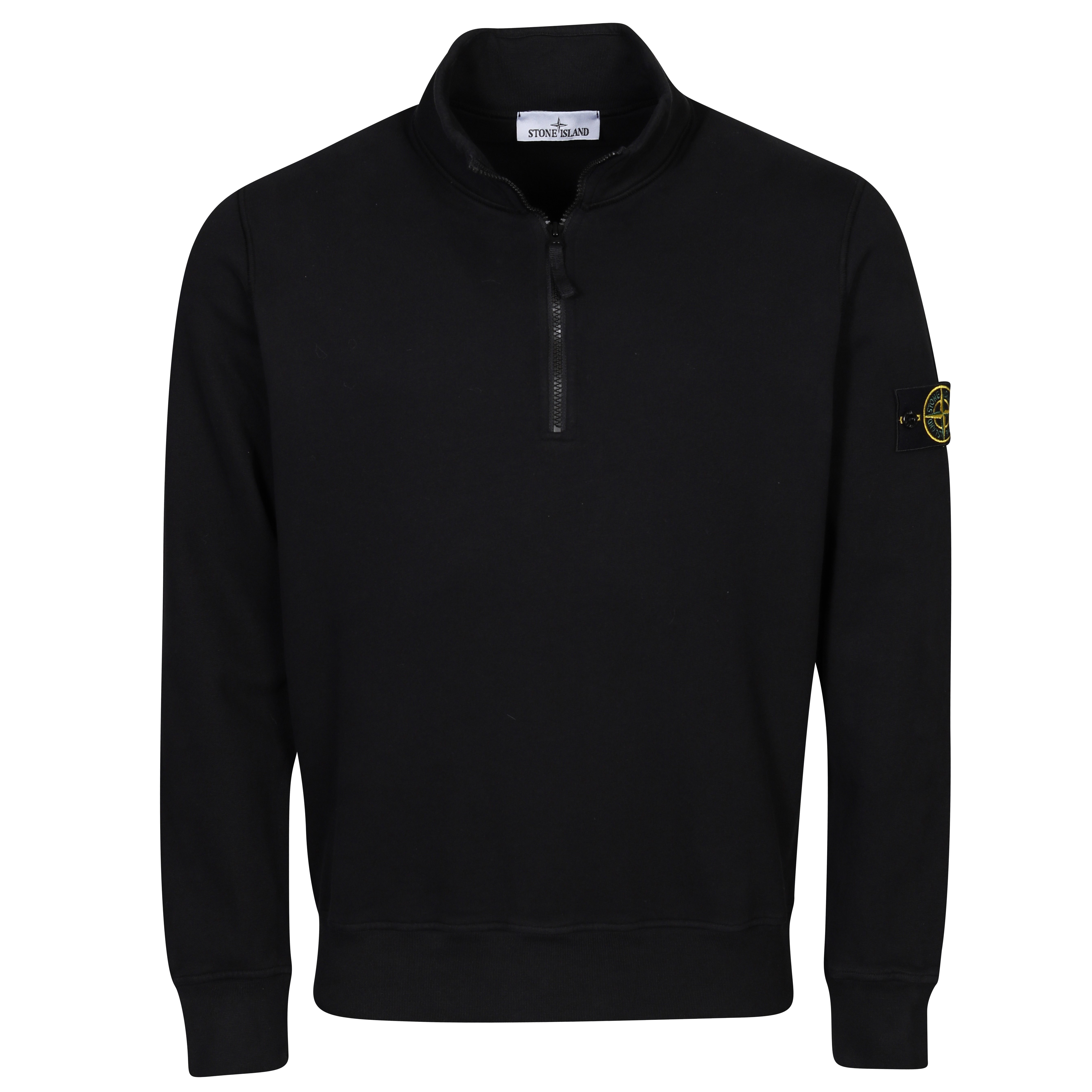 STONE ISLAND Half Zip Sweatshirt in Black