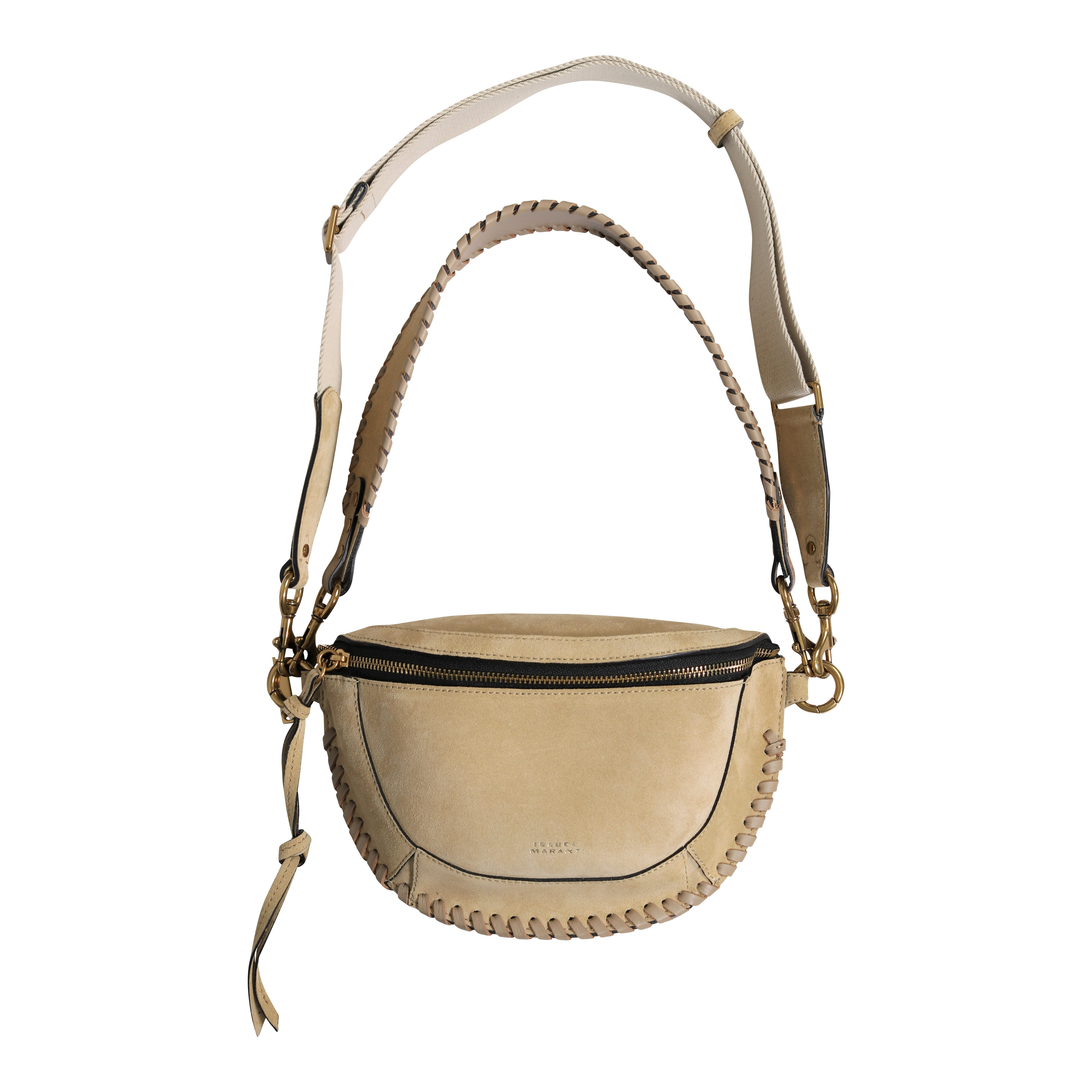 Isabel Marant Skano Fannypack in Beige Velvet