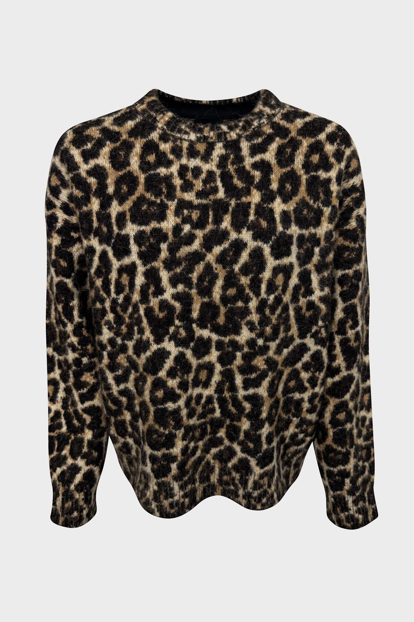 ANINE BING Loose Fit Knit Sweater in Leopard ANINE BING Loose Fit Knit Sweater in Leopard