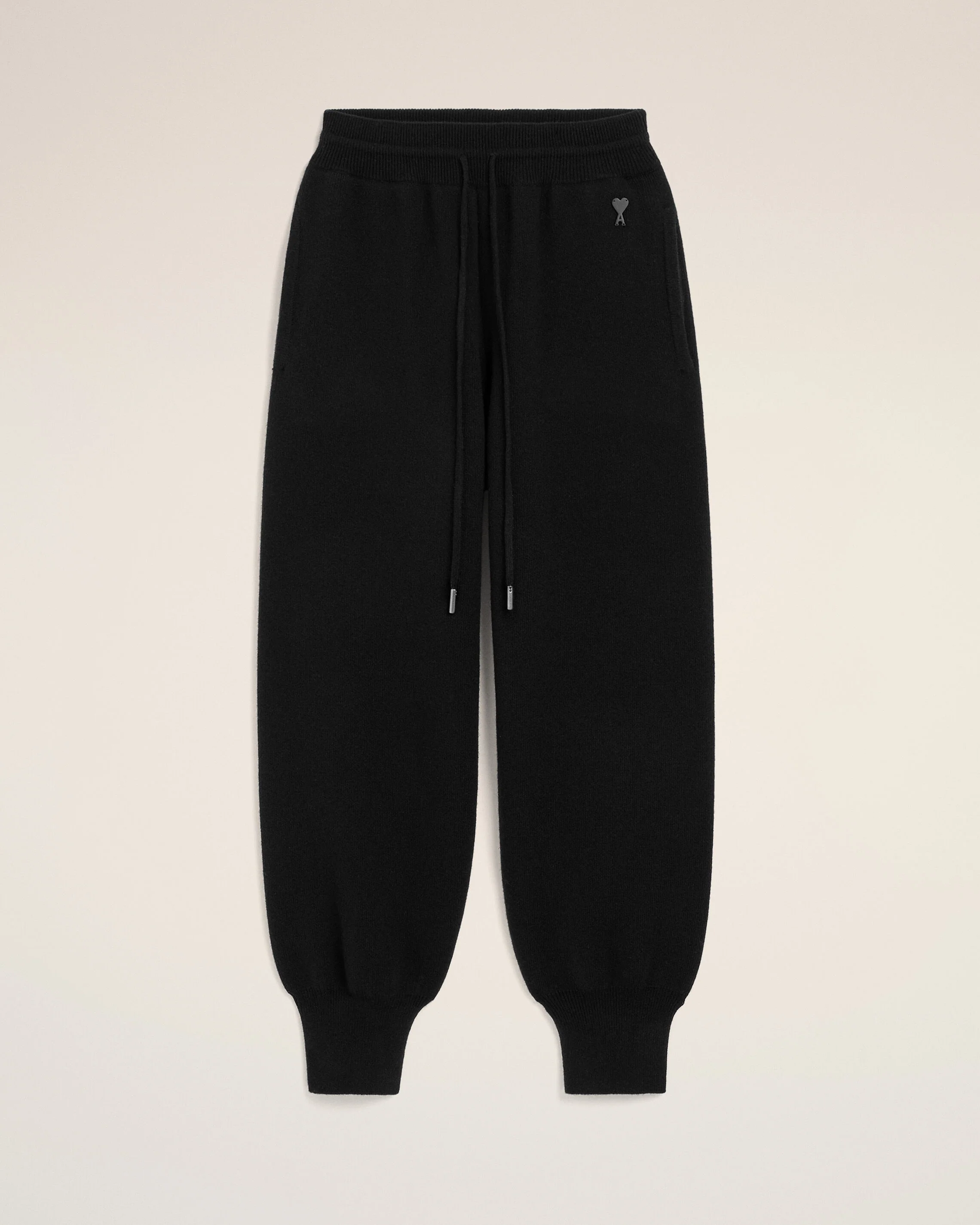 AMI PARIS de Coeur Heavy Knit Jogger in Black