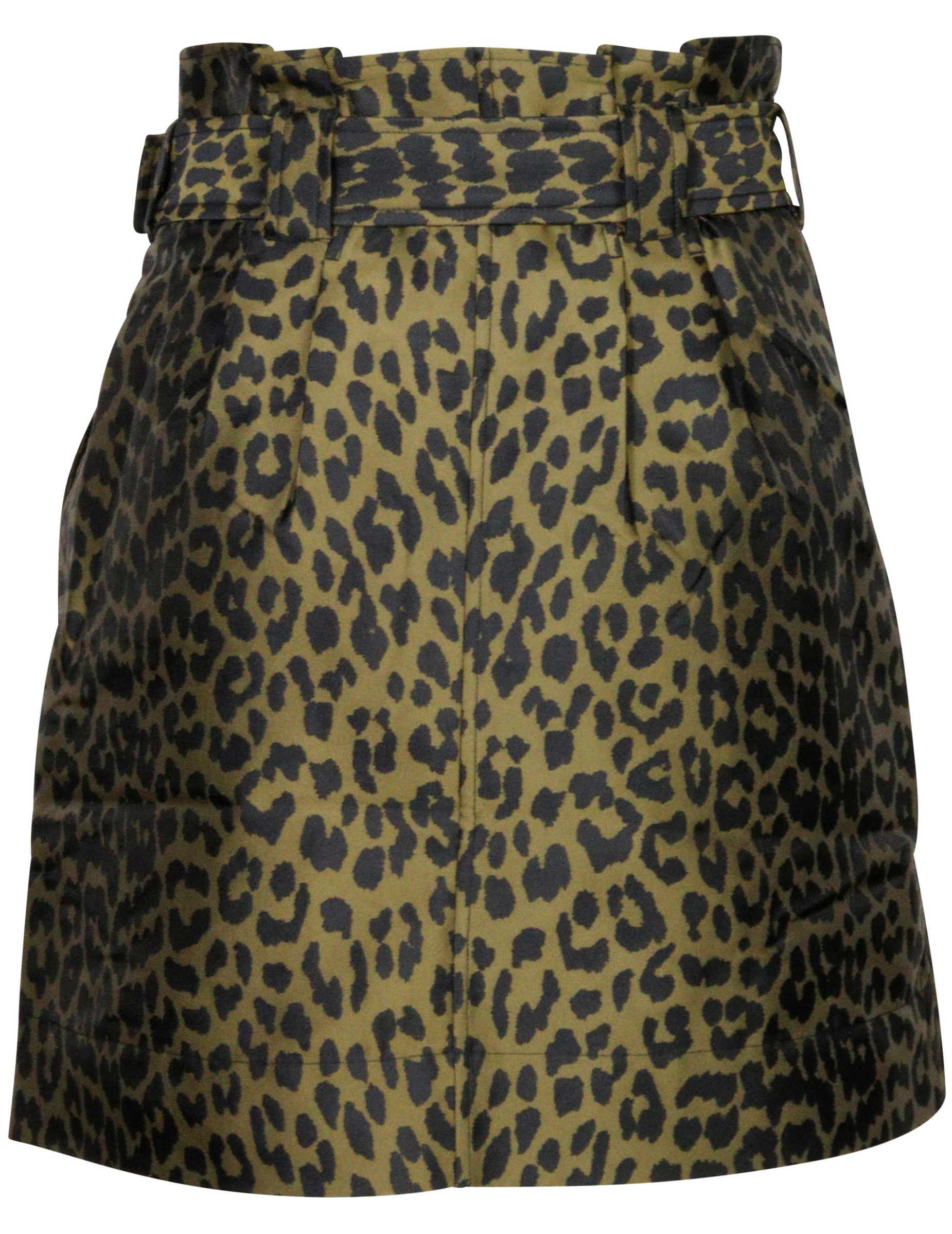 Ganni Crispy Jaquard Skirt Olive Leo 34