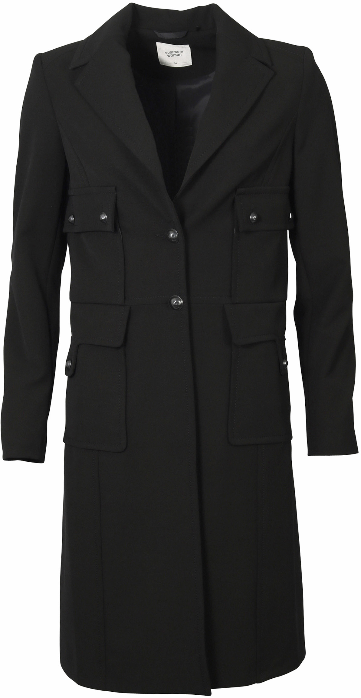 Summum Coat Gabardine Stretch black