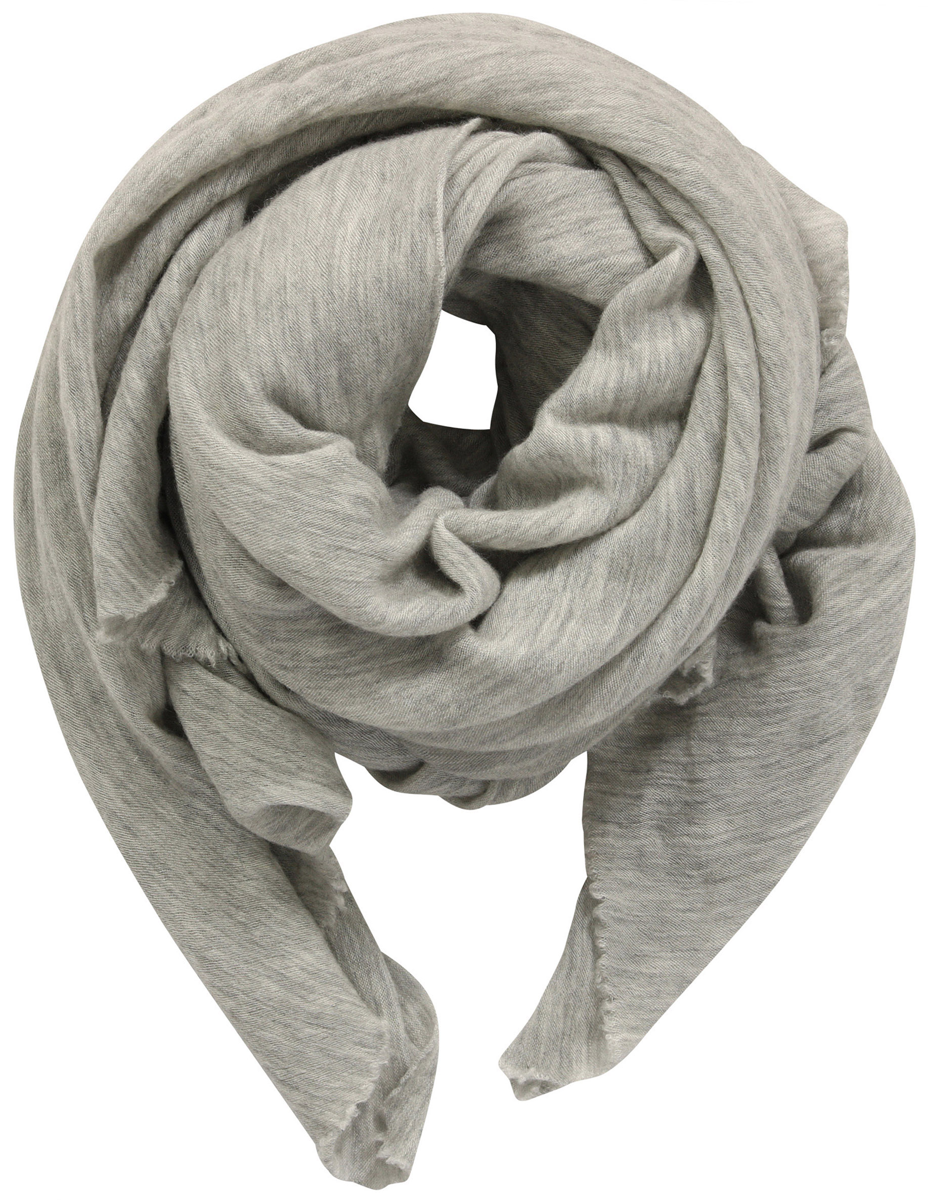 PIN1876 Cashmere Scarf Light Grey Melange