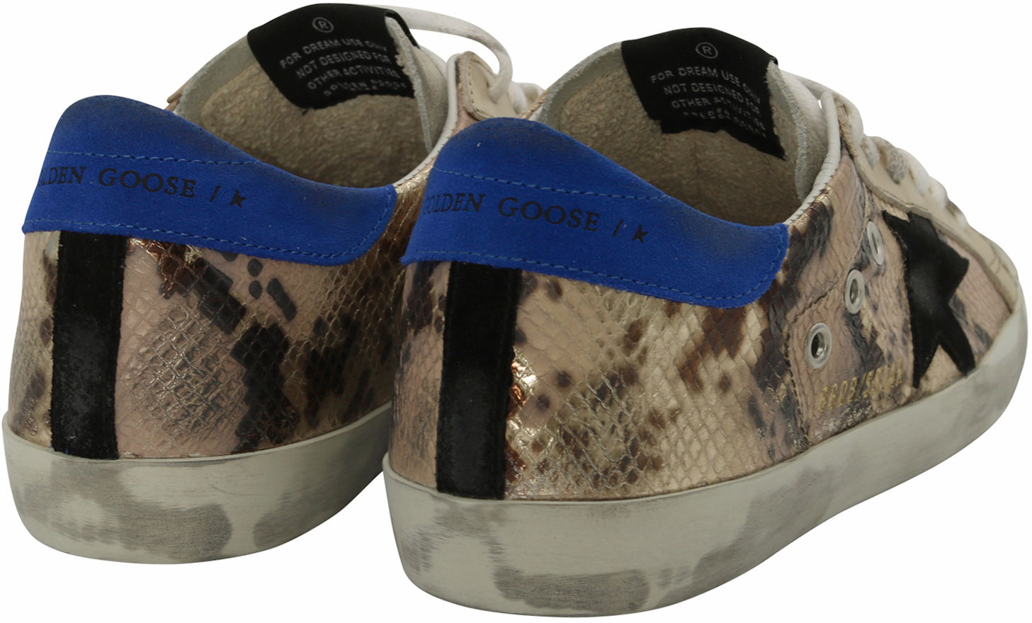 Golden Goose Sneaker Superstar Printed Python-Black Star