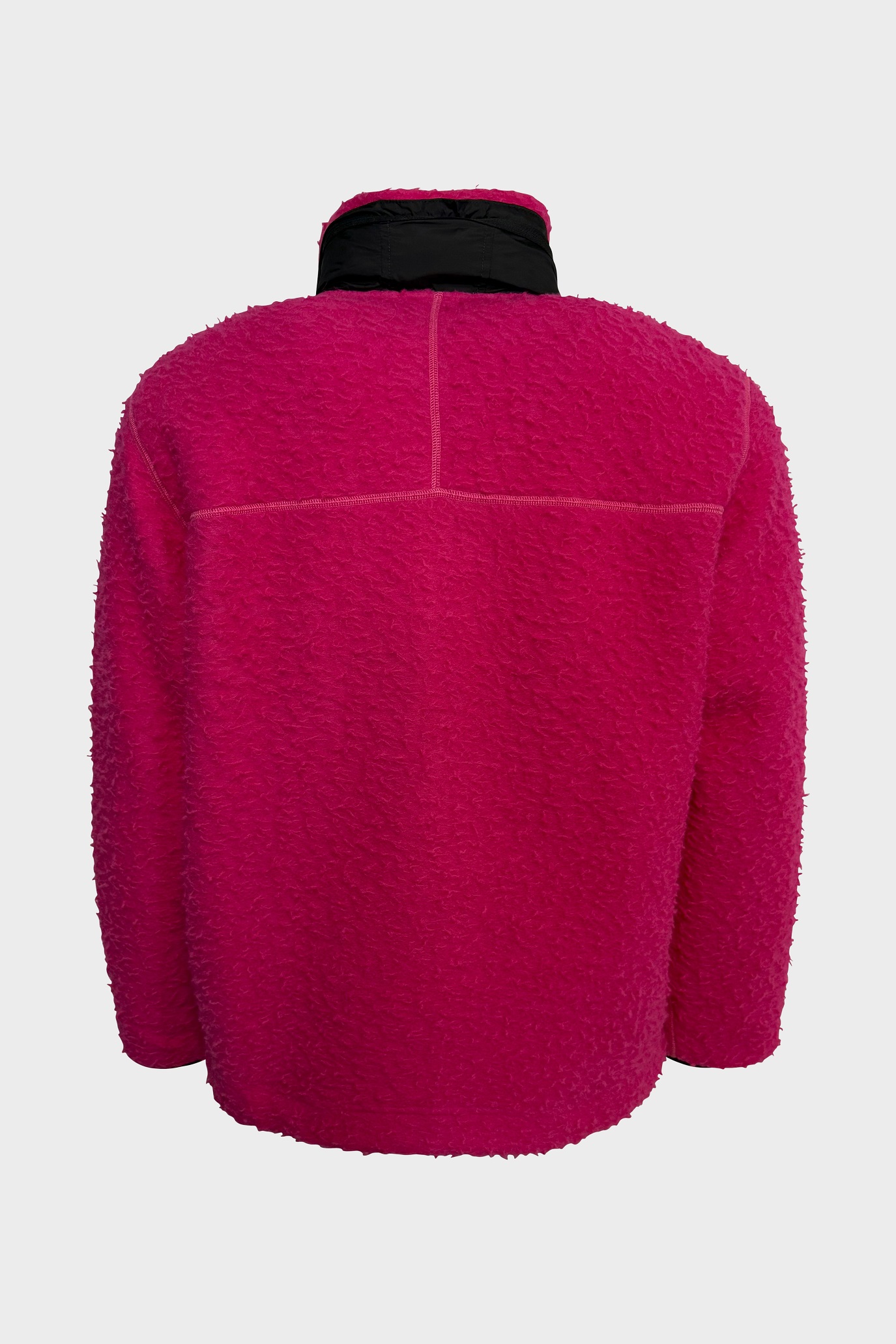 STONE ISLAND MARINA Half Zip Wool Jacket in Pink