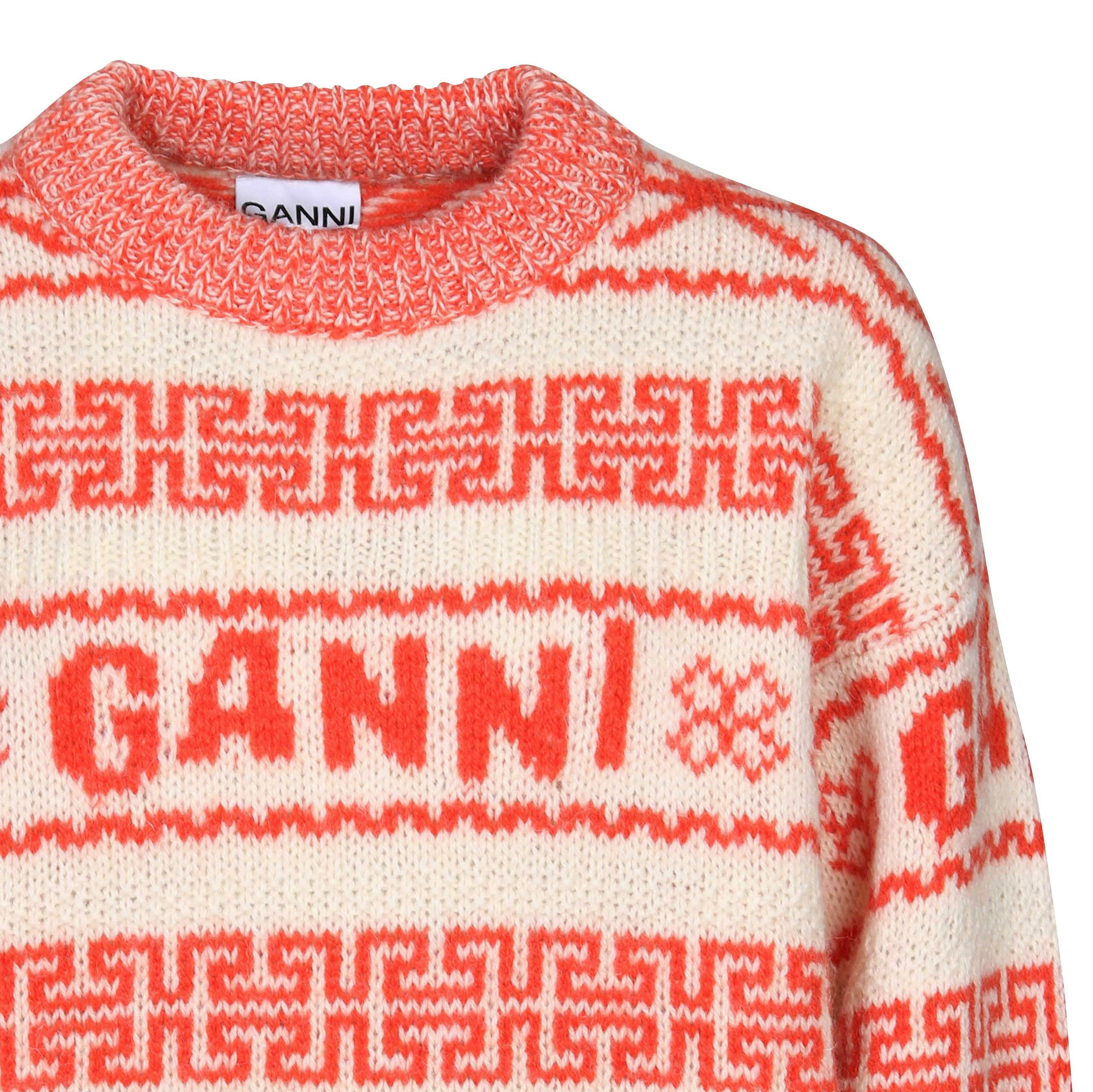 Ganni Knit Sweater in Egret S