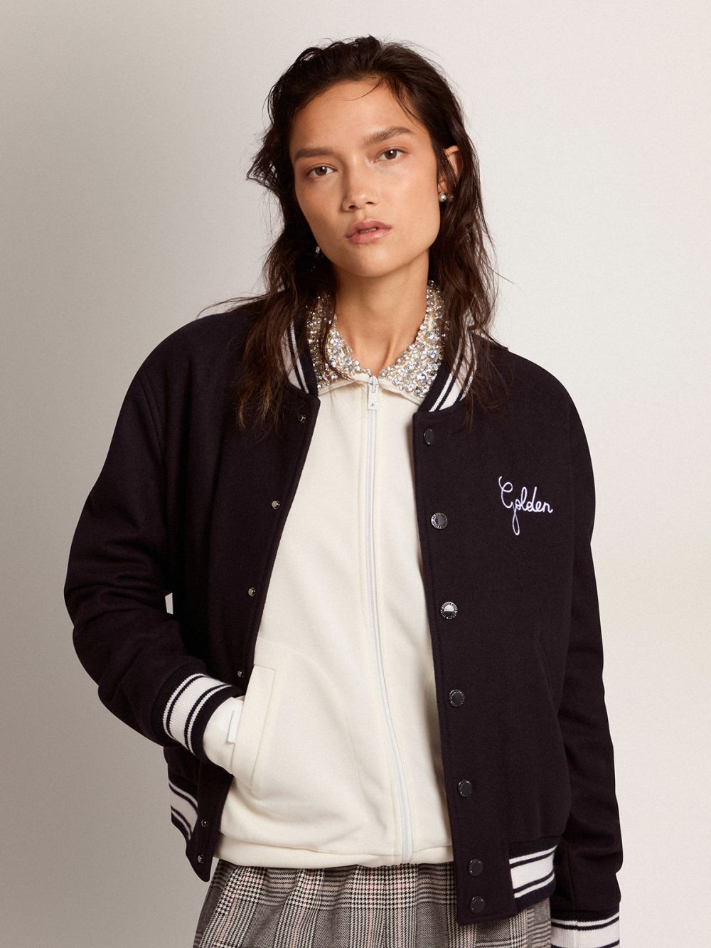Golden Goose Wool Bomberjacket Navy/Offwhite 42IT / 36DE