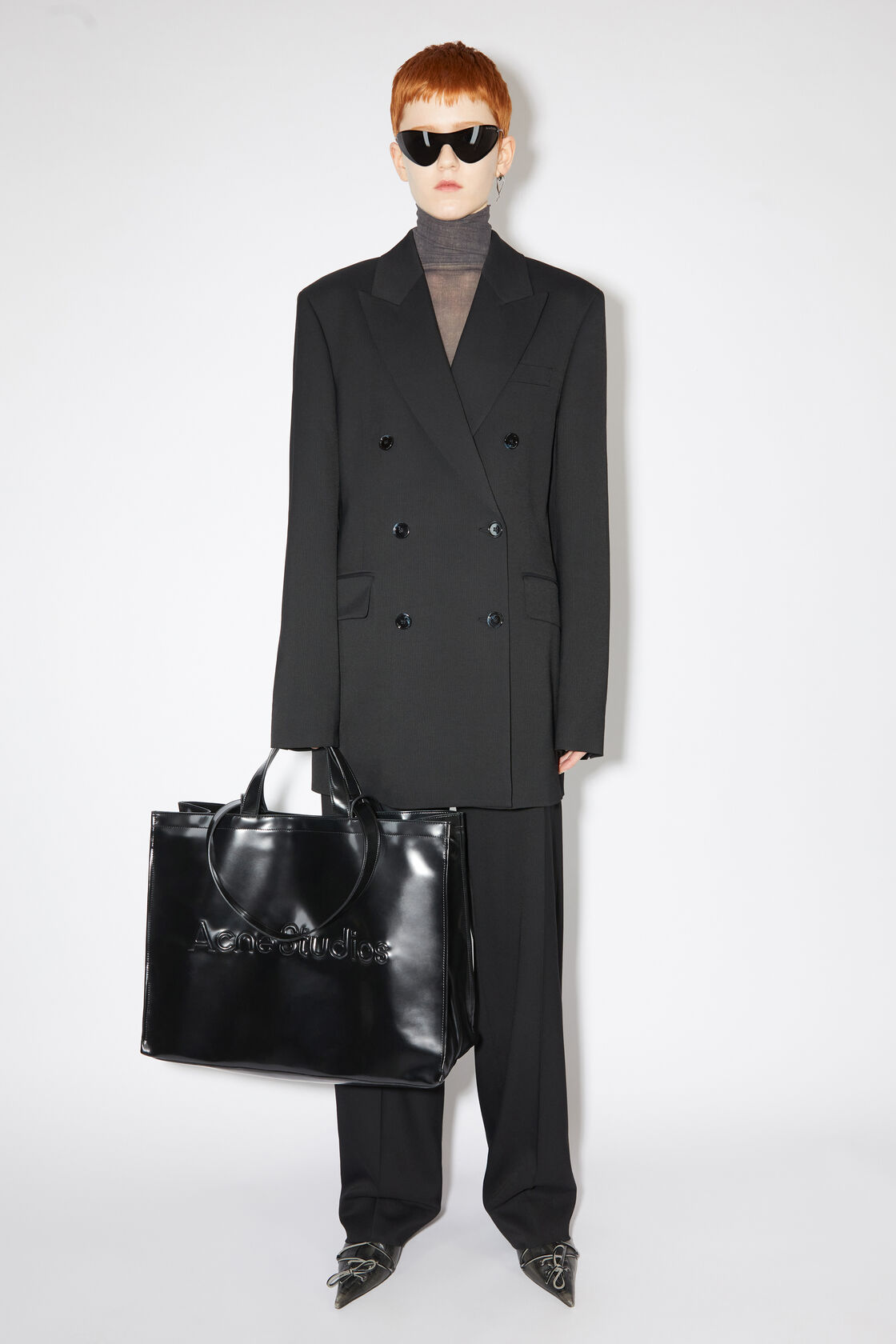 ACNE STUDIOS Logo Shopper in Black