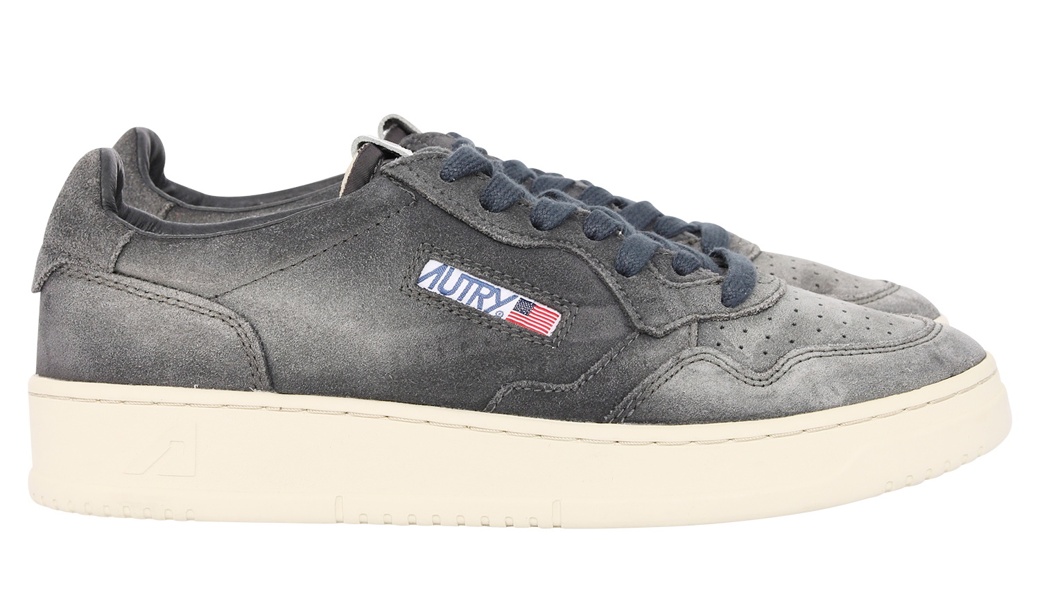 Autry Action Shoes Vintage Sneaker Suede Black Washed 43