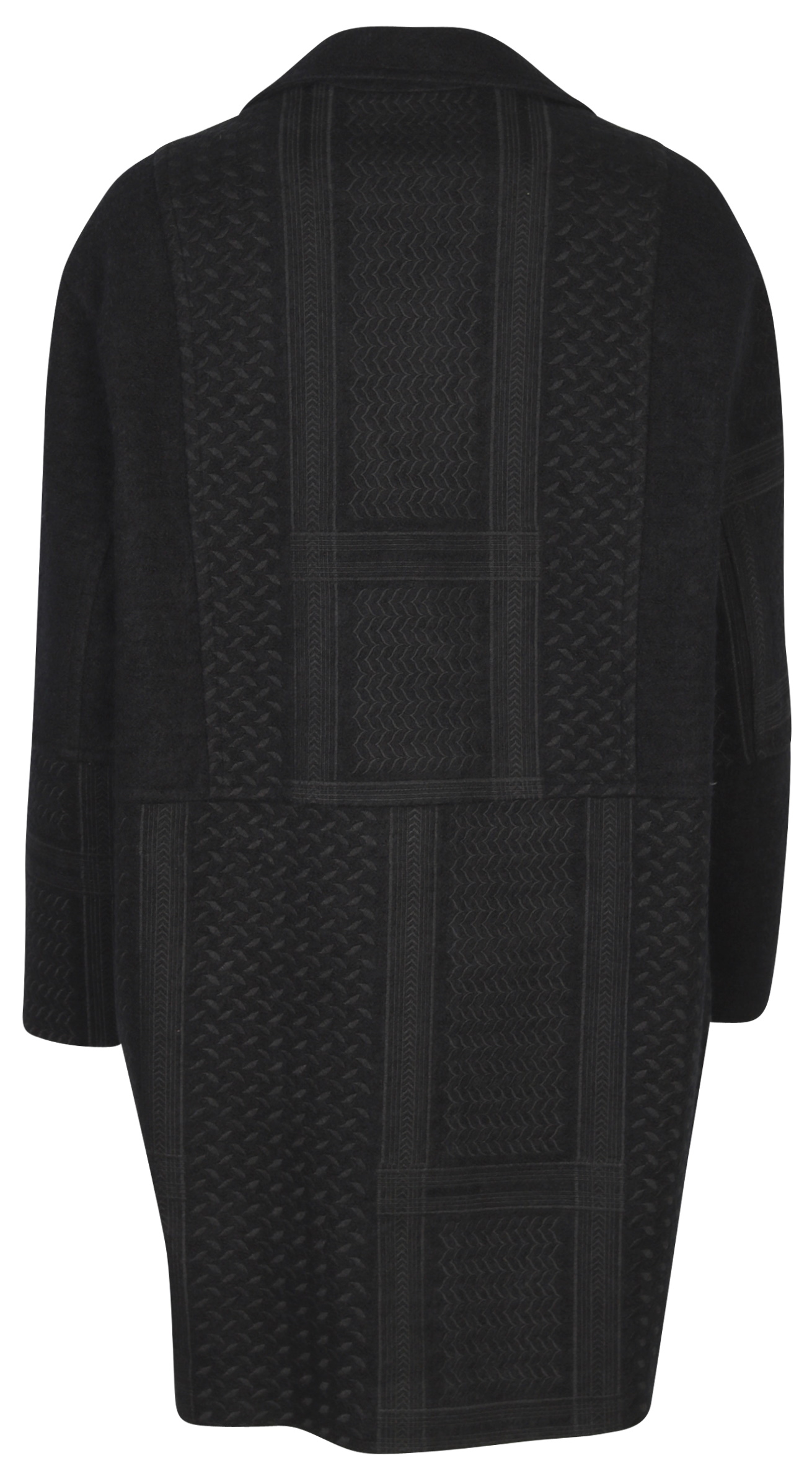 Lala Berlin Coat Camden Black Kufiya Embroidered