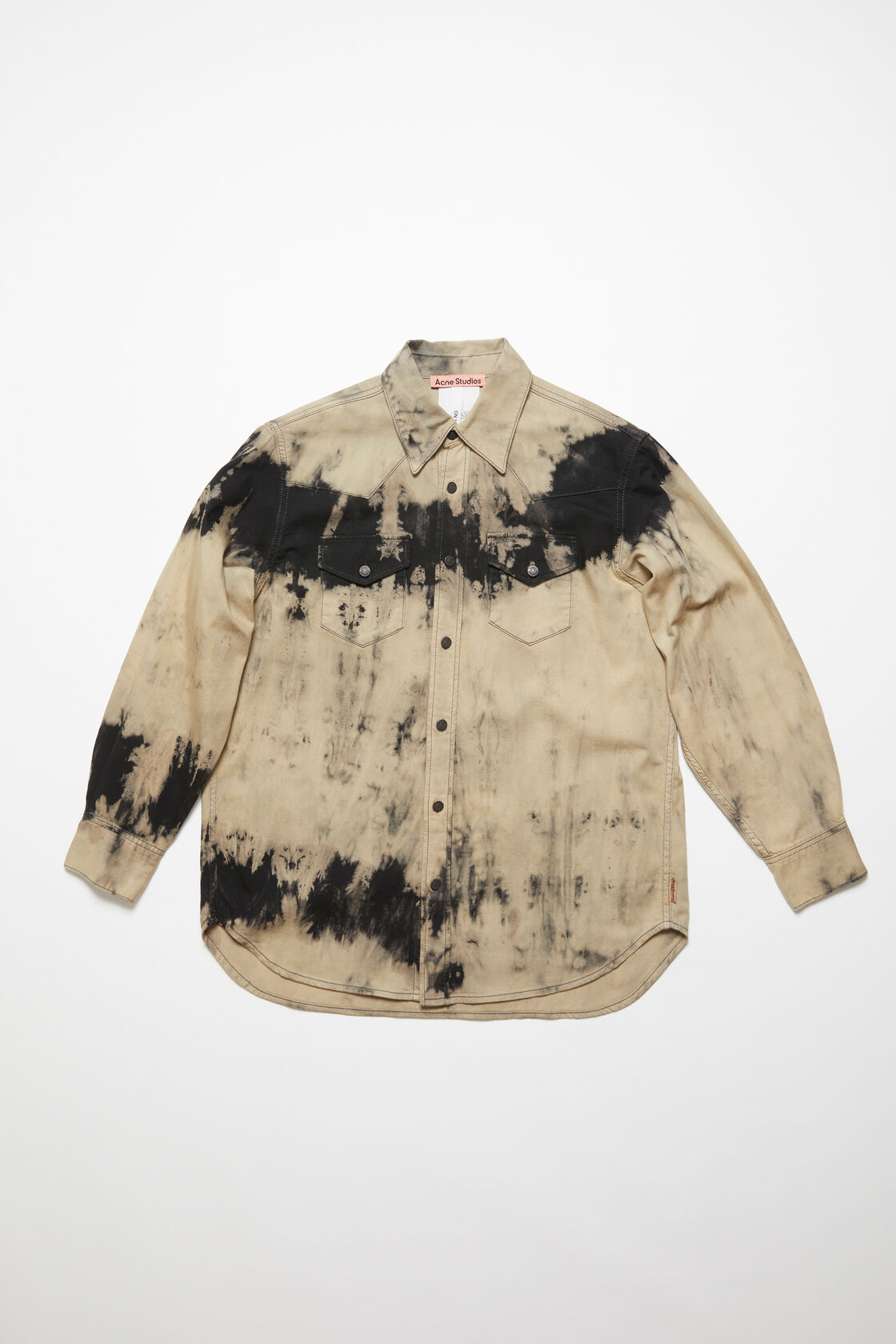 ACNE STUDIOS Denim Shirt in Black/Beige