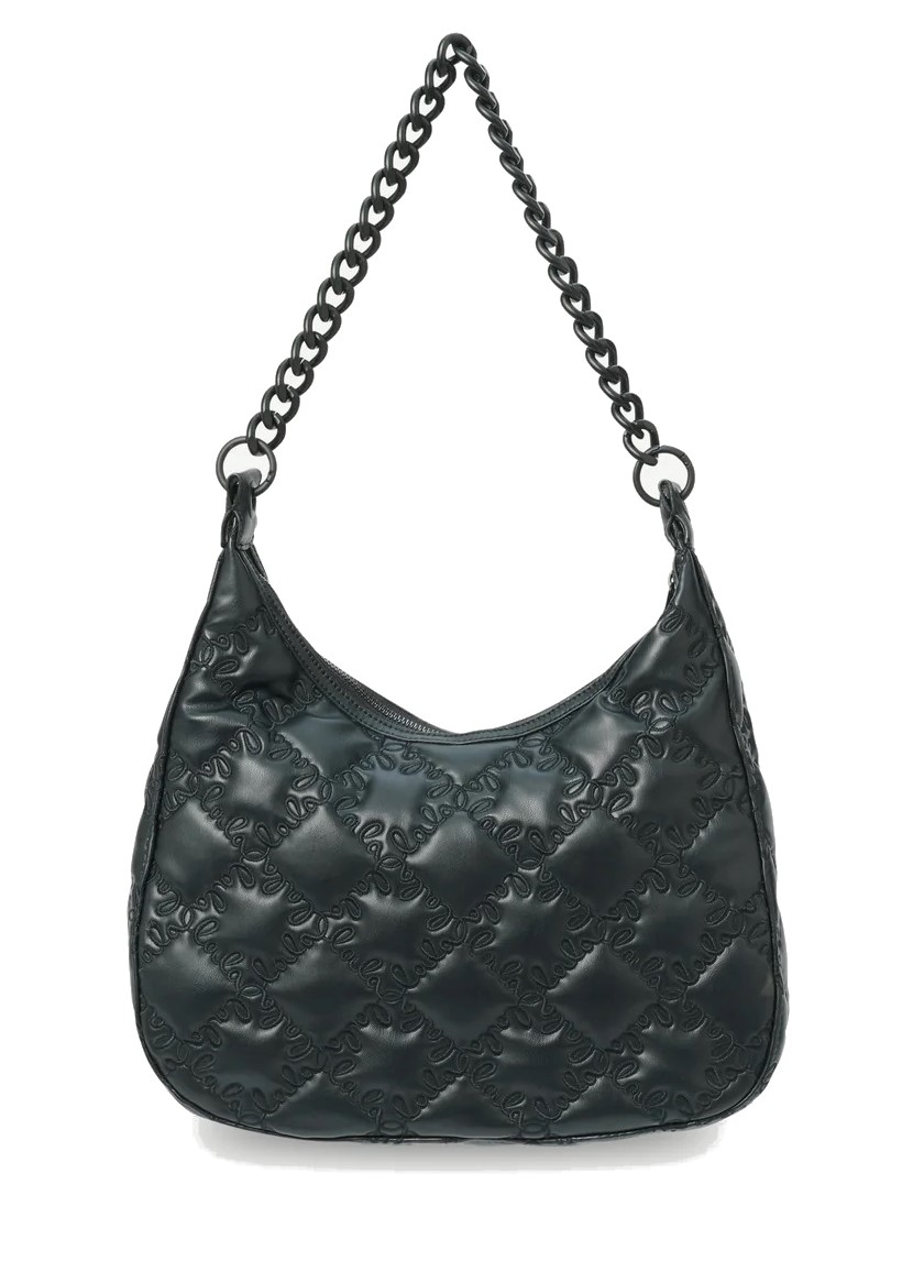 LALA BERLIN Shoulder Bag Mewis in Lalagram Black