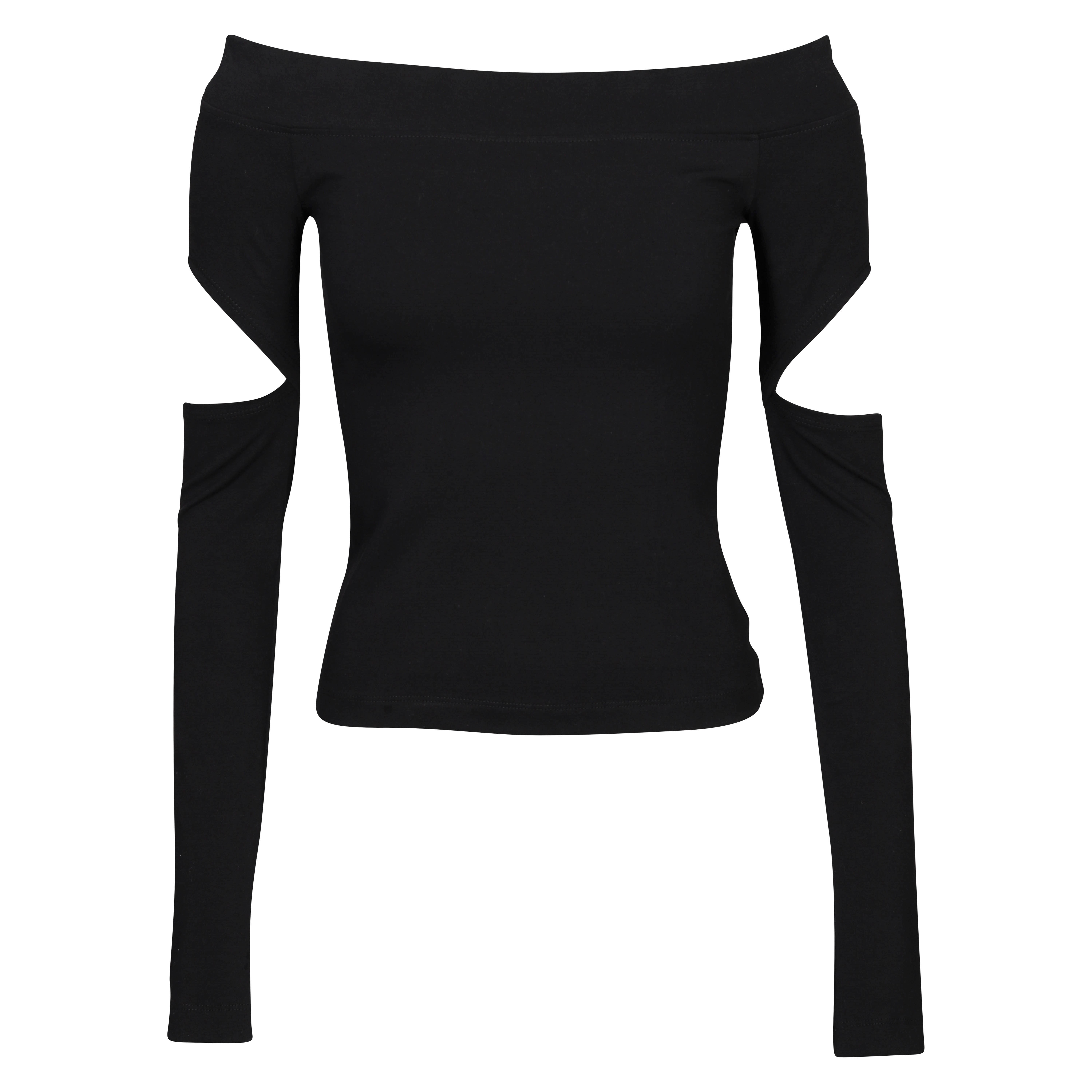 Agolde Ariel Off Shoulder Cut out Top in Black