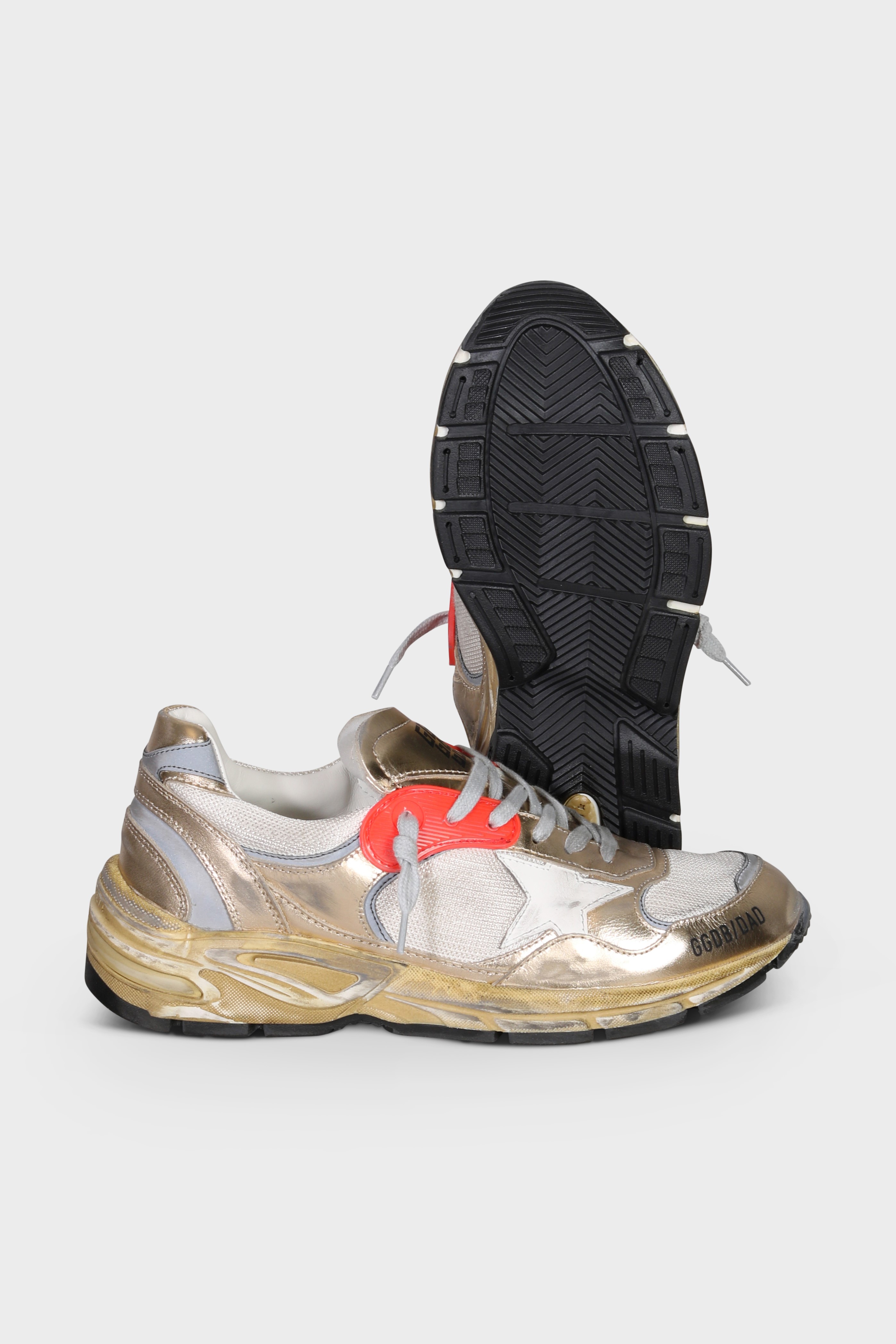 GOLDEN GOOSE Dad-Star in Gold/Cream/Optic White
