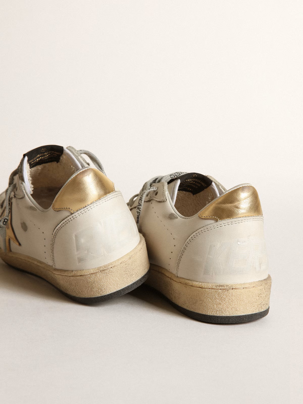 GOLDEN GOOSE Ballstar in White/Gold