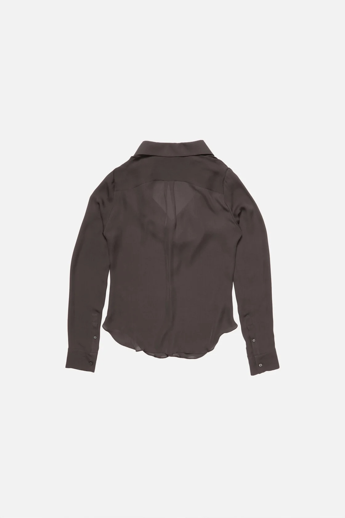 ACNE STUDIOS Silk Blouse in Graphite Grey