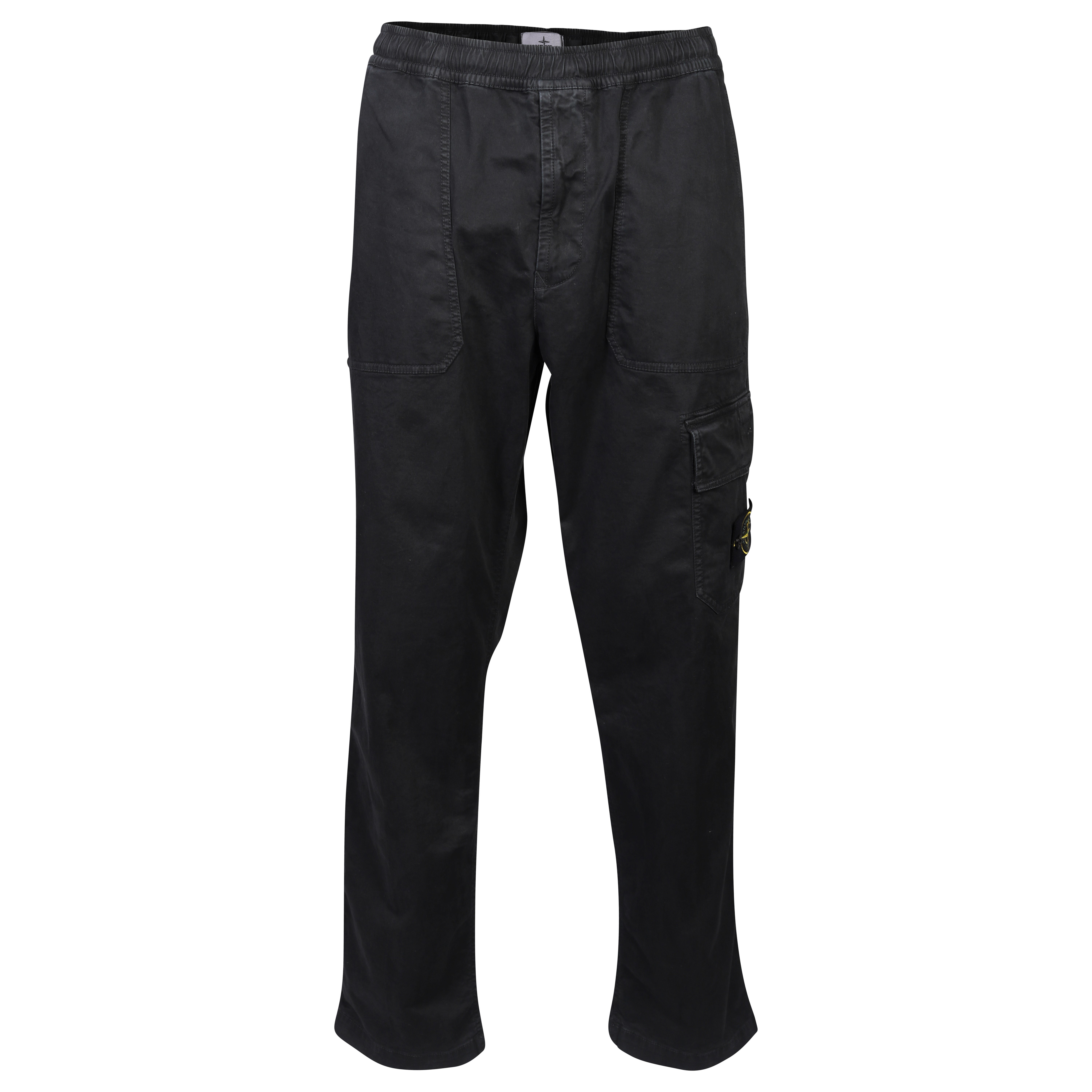 STONE ISLAND Loose Cargo Pant in Black Washed