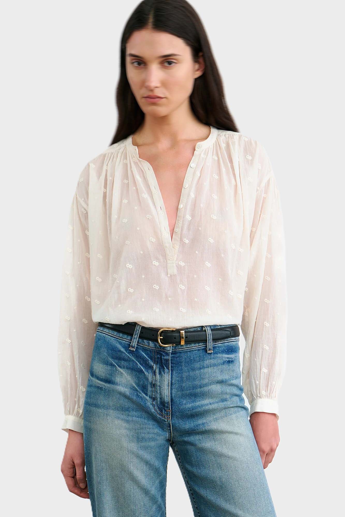 NILI LOTAN Neville Blouse in Ivory NILI LOTAN Neville Blouse in Ivory