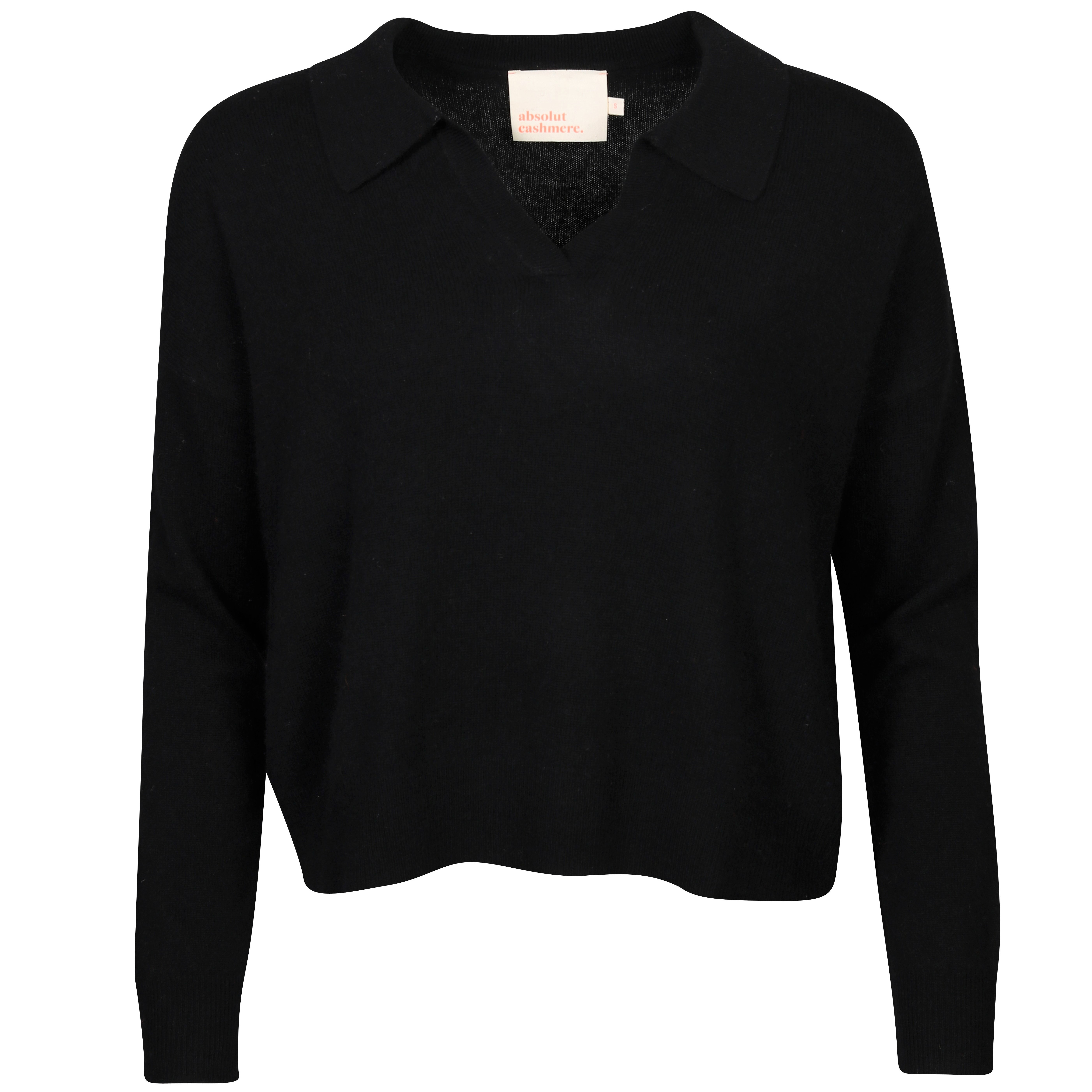 Absolut Cashmere Pia Polo in Noir XS