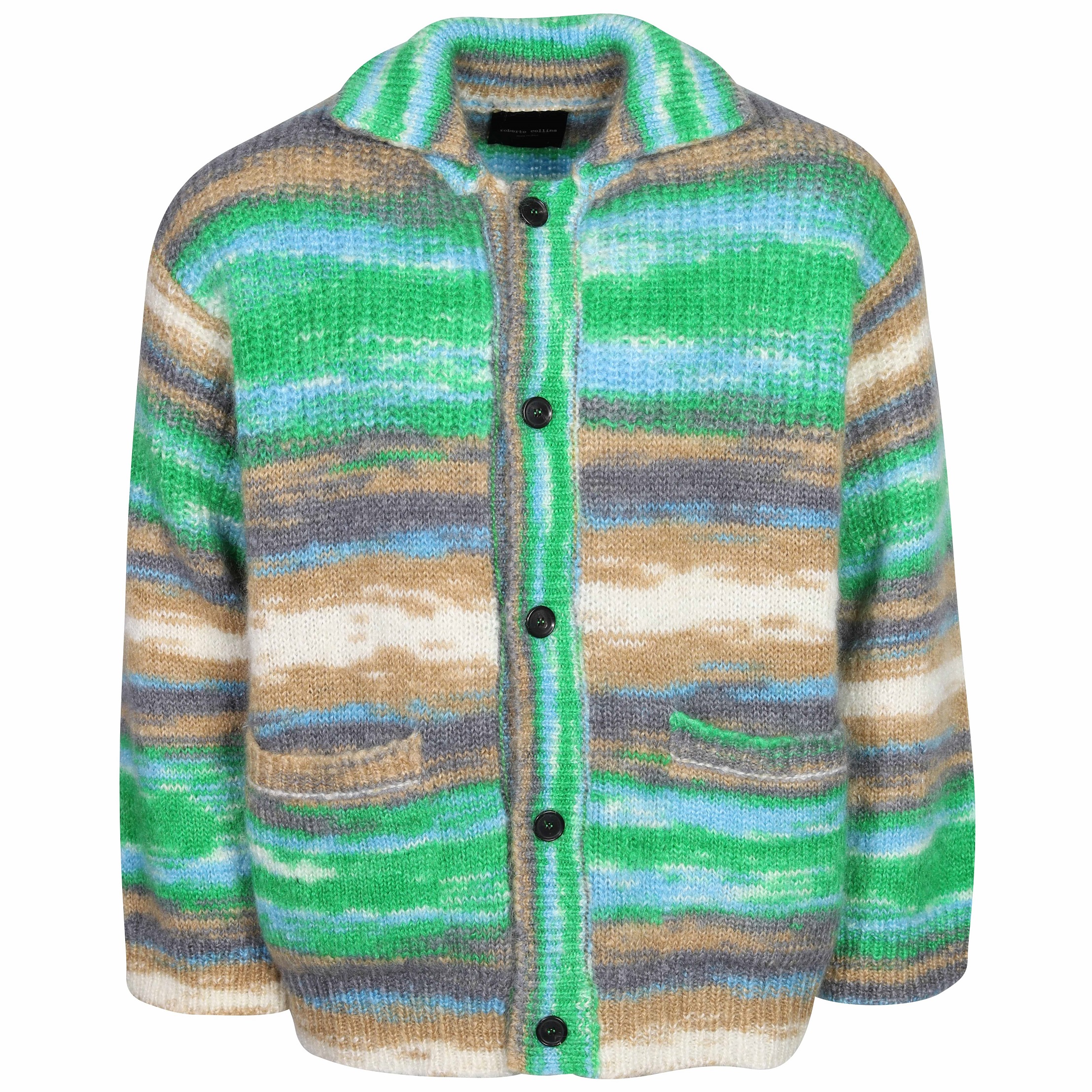 Roberto Collina Knit Cardigan Multicolor Verde